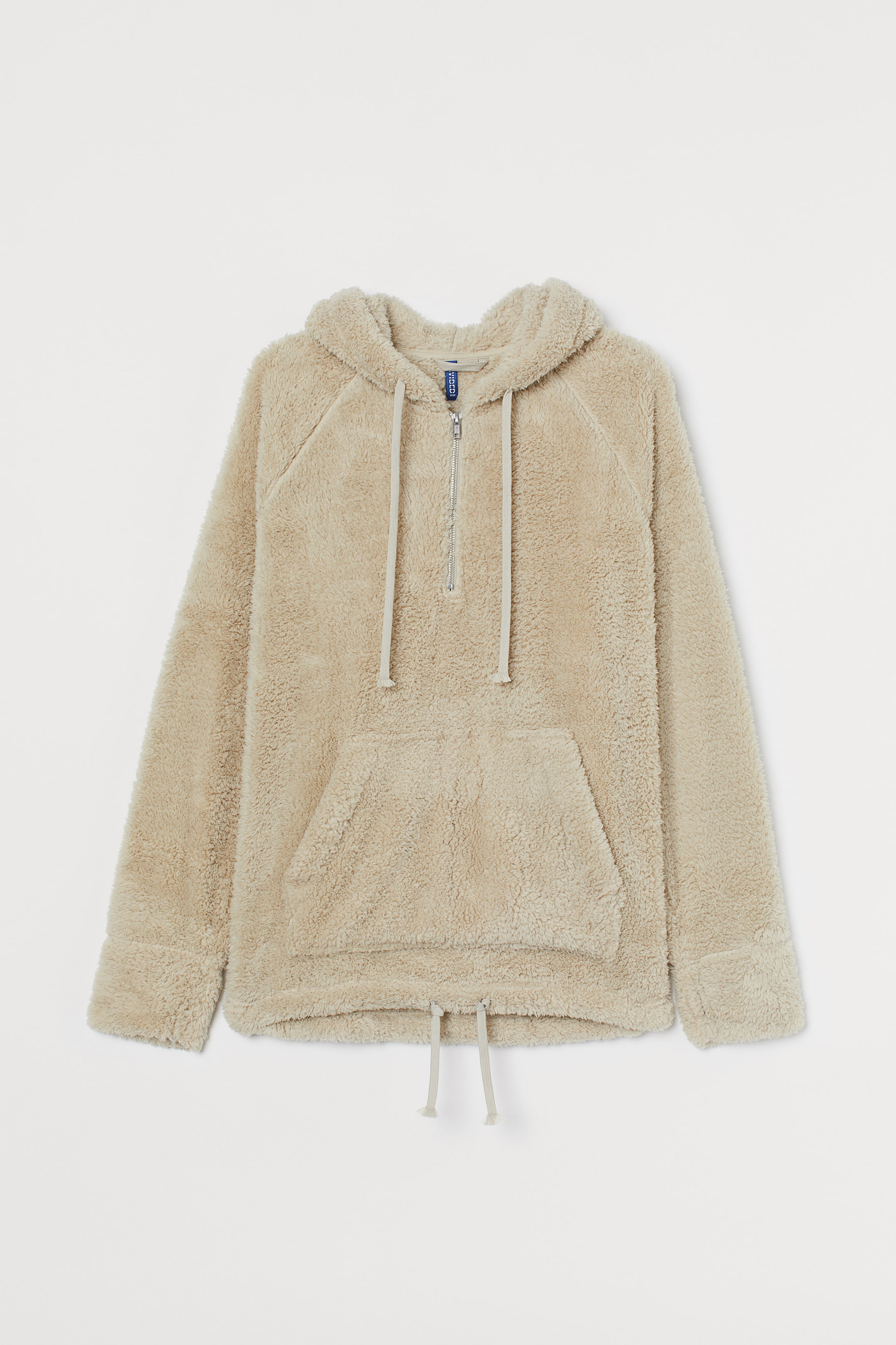 Sweat à capuche en peluche Beige clair HOMME H&M FR