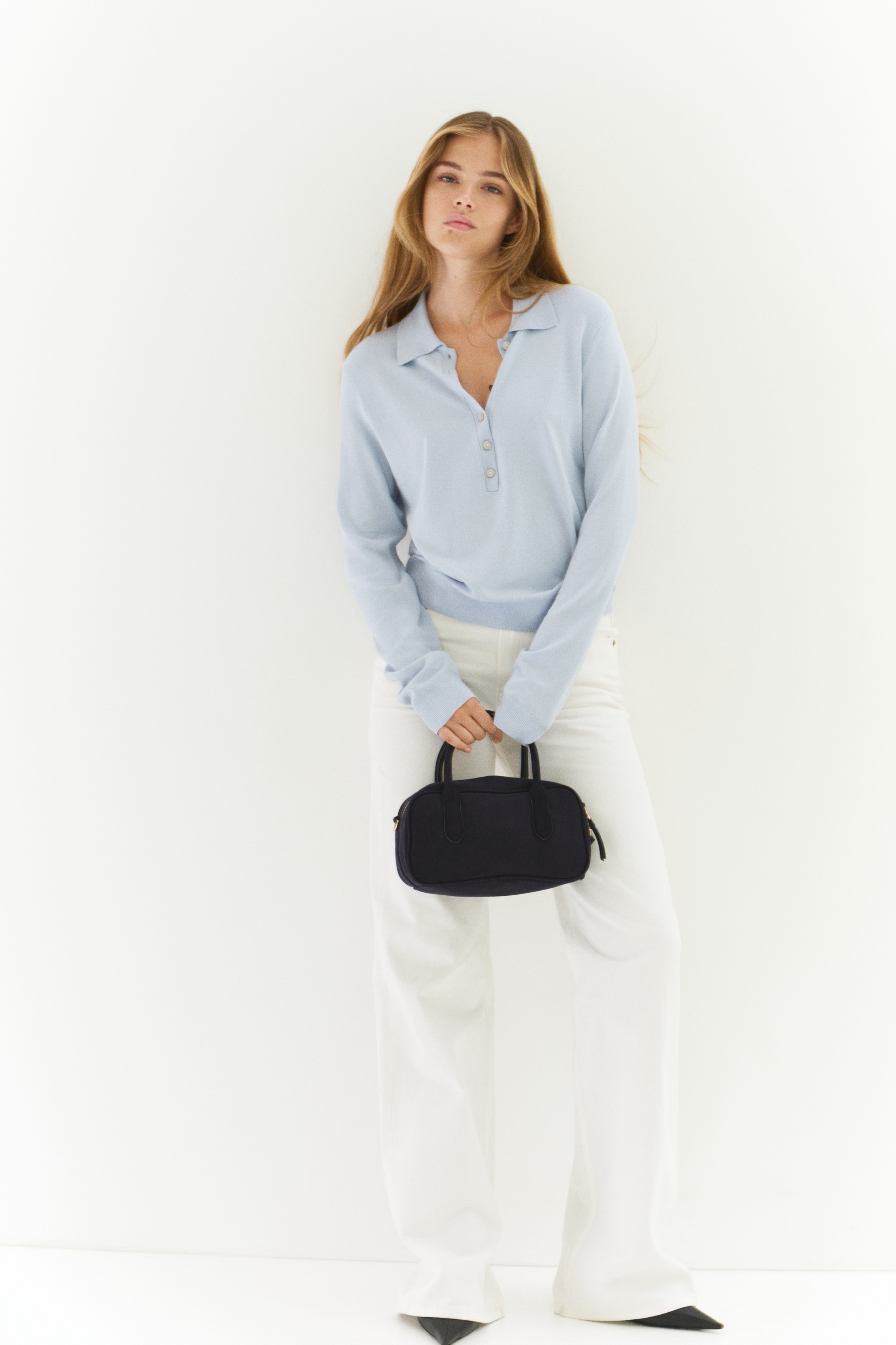 Long-sleeved polo shirt