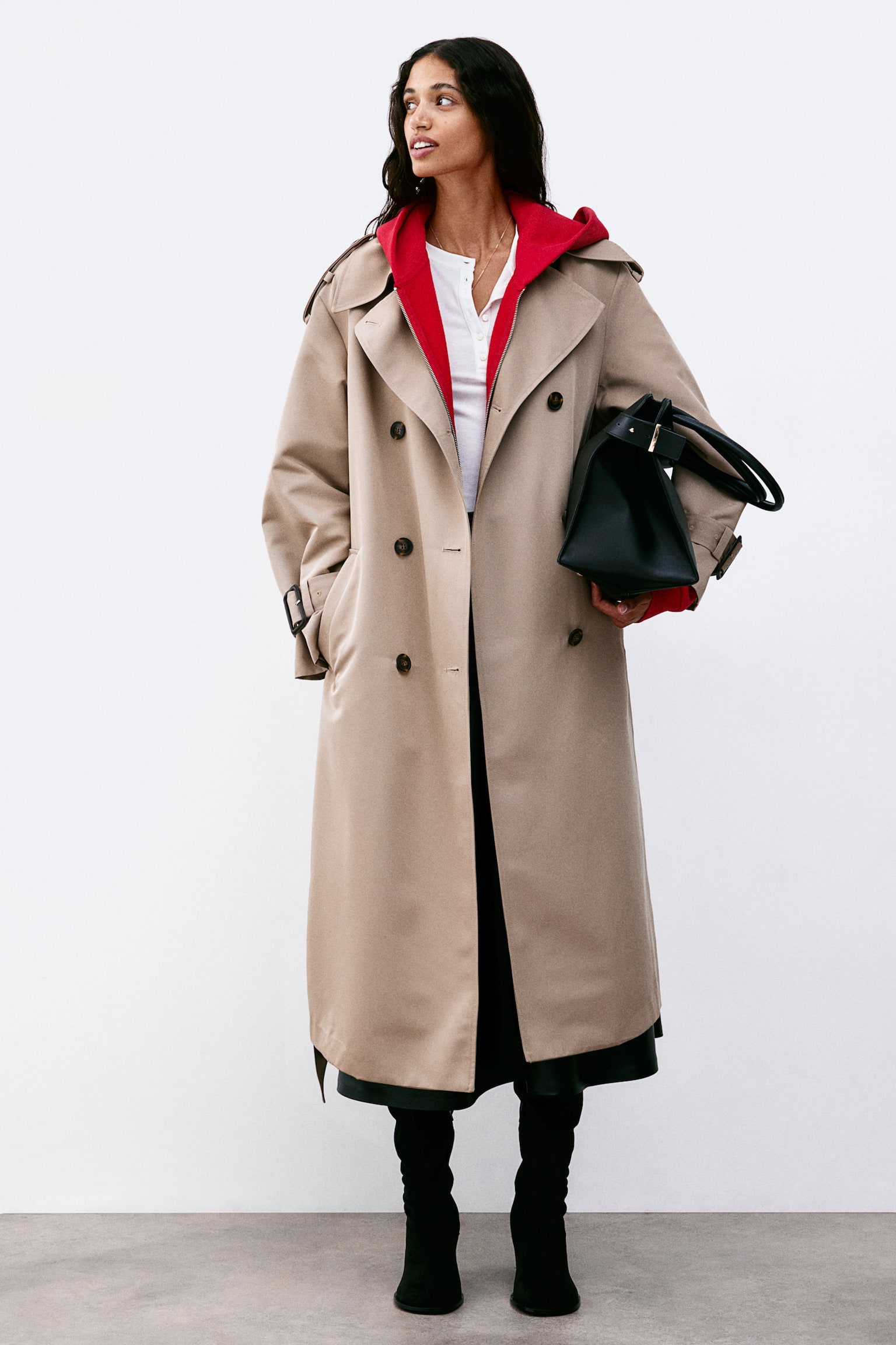 Trench-coat à fermeture croisée - Beige/Beige - 3