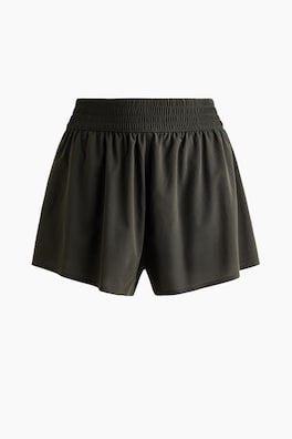 Dubblerade träningsshorts med ficka
