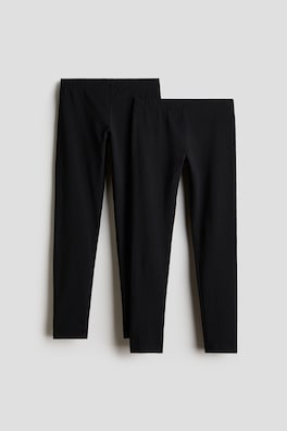 2-pack leggings i bomull