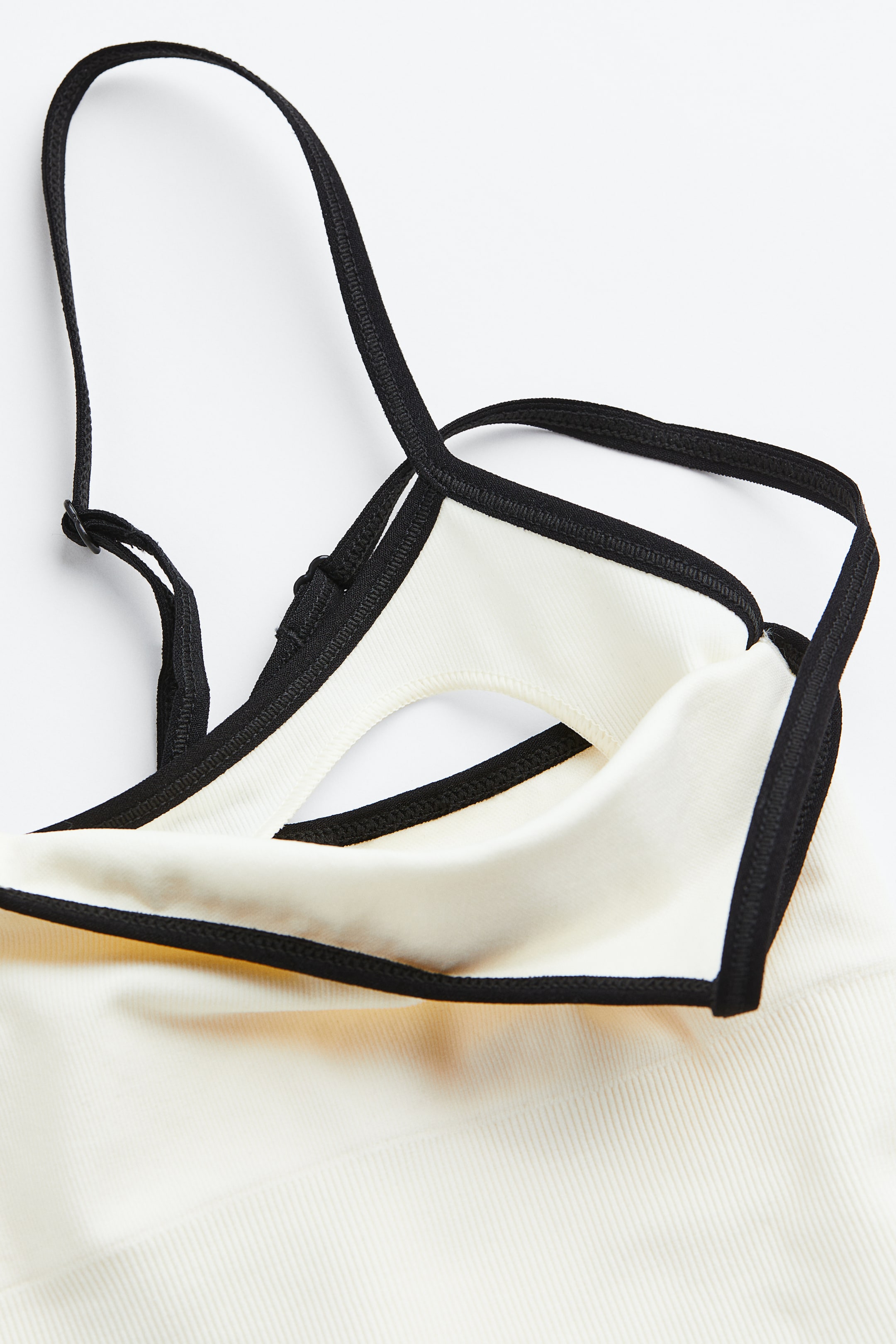 MAMA Seamless nursing sports bra Sleeveless Cropped Cream/Black