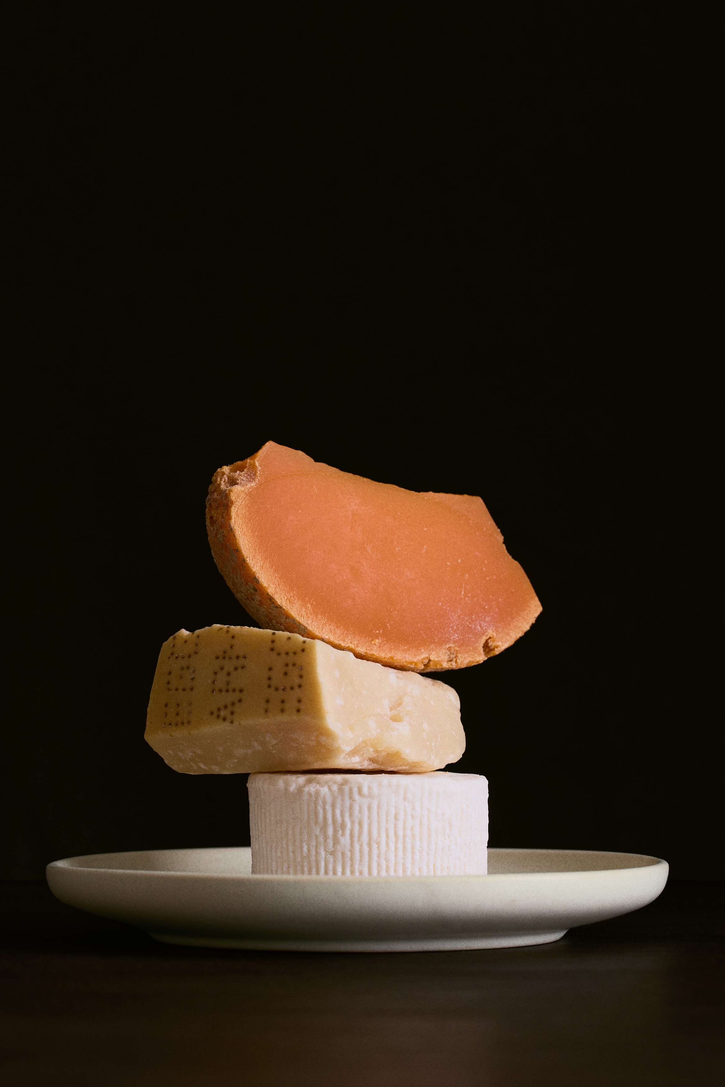 2-pack reactive-glaze starter plates - Light beige/Black/Beige