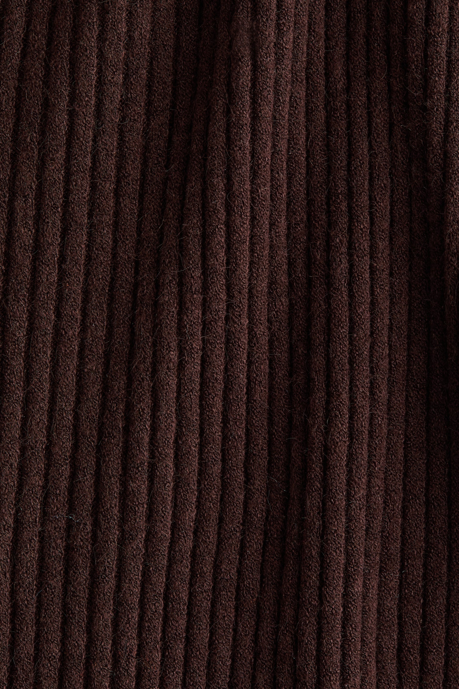 Wide rib-knit trousers - Dark brown/Grey marl - 6