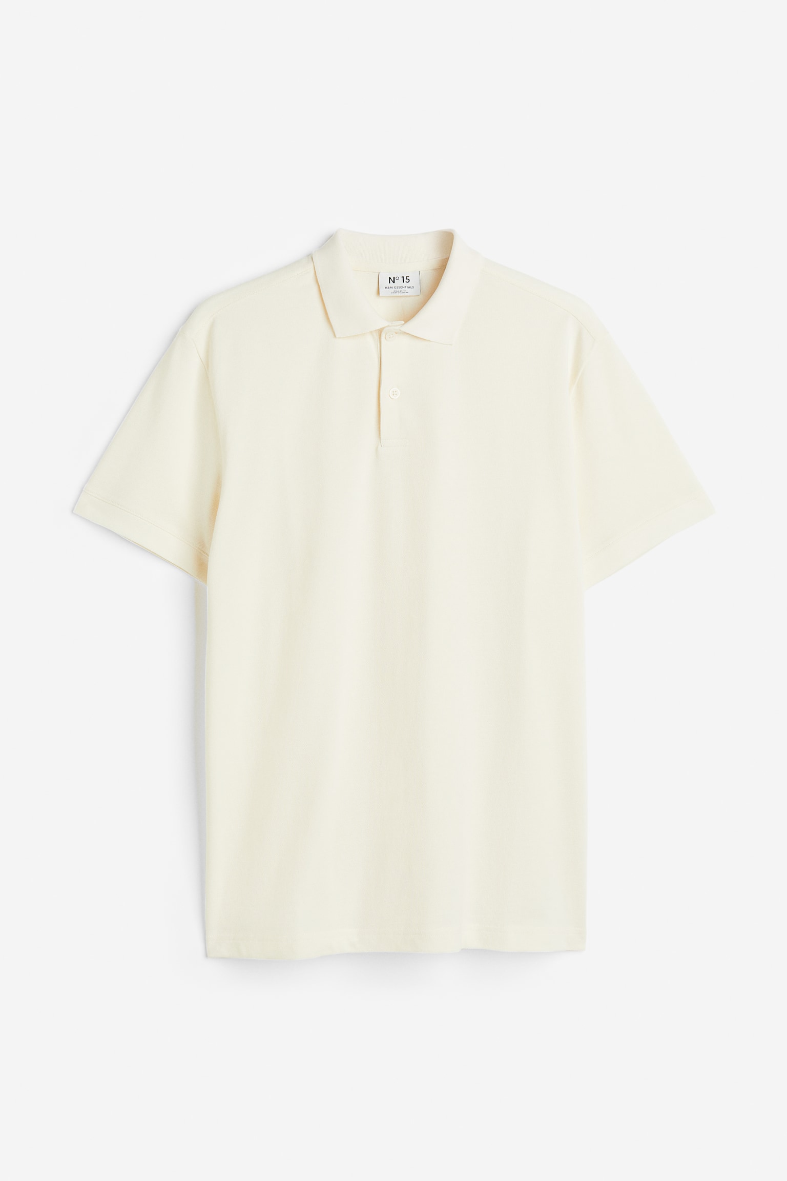 Regular Fit Piqué Polo Shirt - Cream/Black - 1