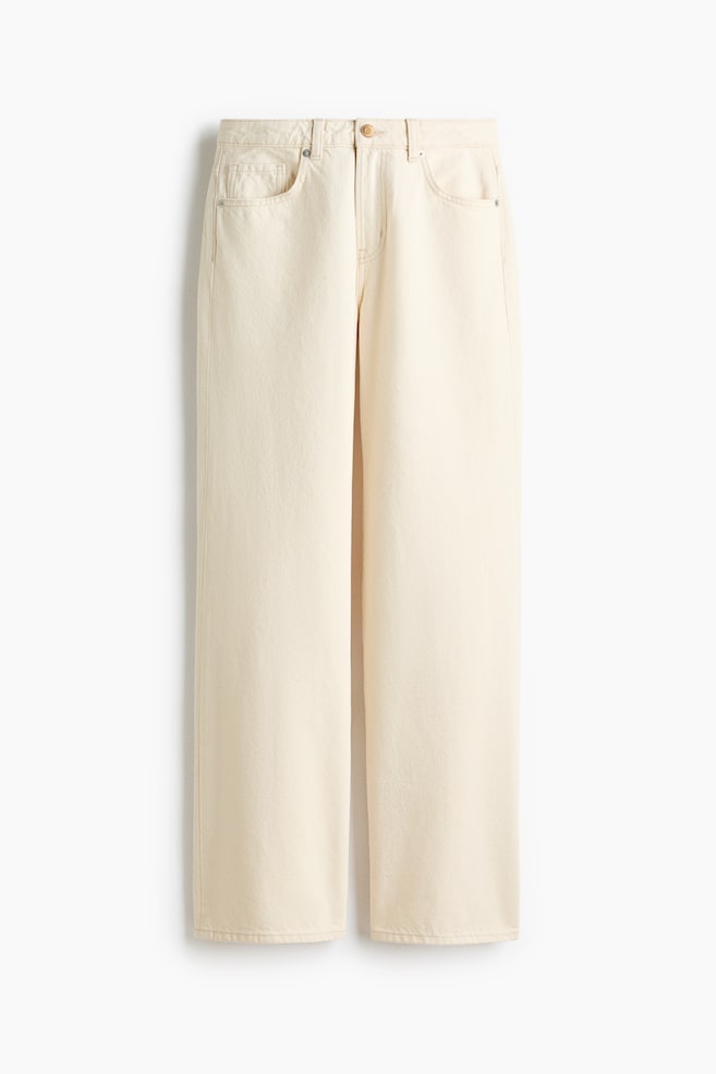 Wide High Jeans - Beige chiaro/Blu denim scuro/Blu denim scuro/Blu denim scuro/Grigio chiaro/Blu denim scuro/gessato - 1