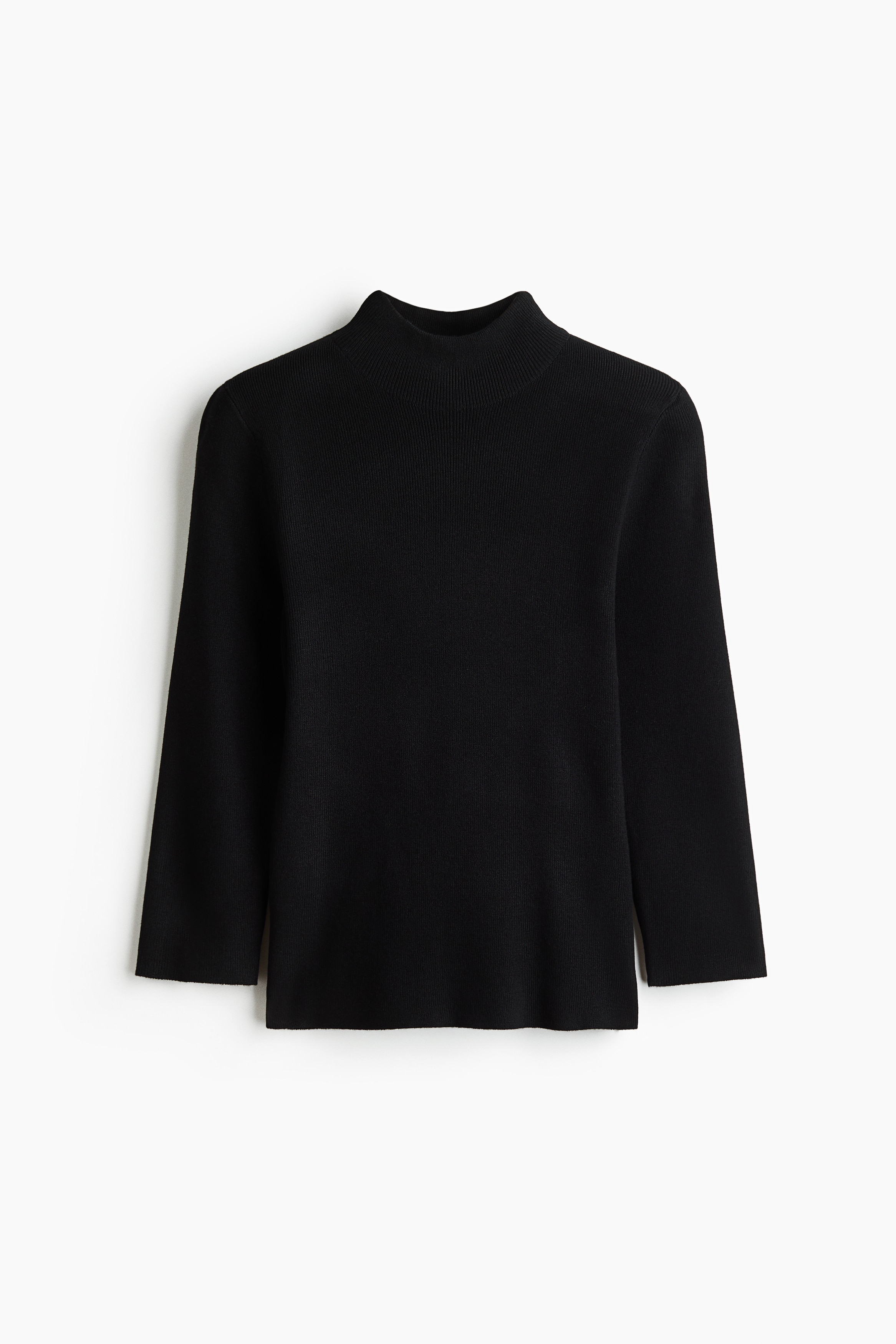 Geripptes Shirt mit Turtleneck
