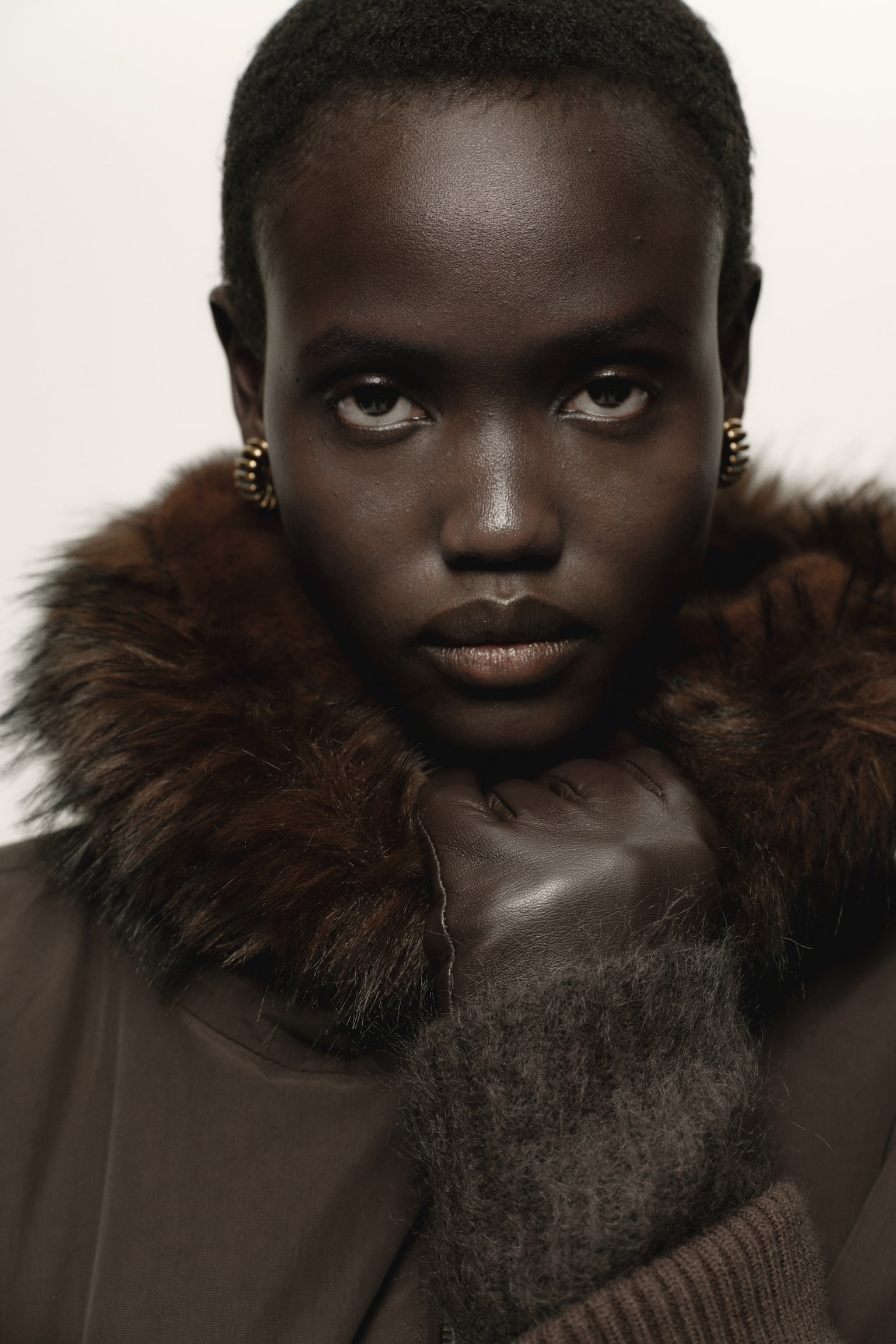 Padded jacket - Dark brown - 5