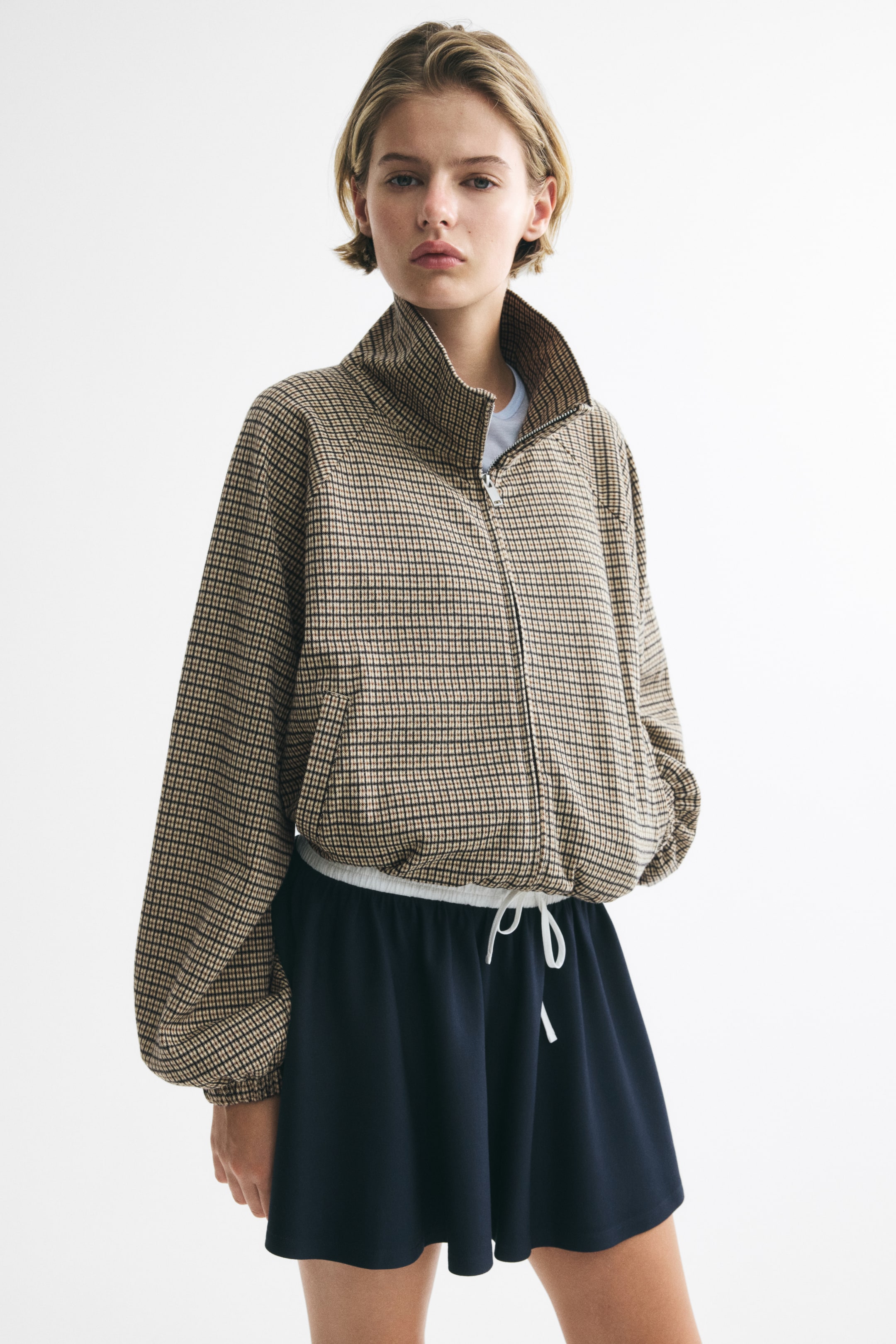 Женские куртки H&M Balloon-Sleeved Jacquard-Knit Jacket — фото 3