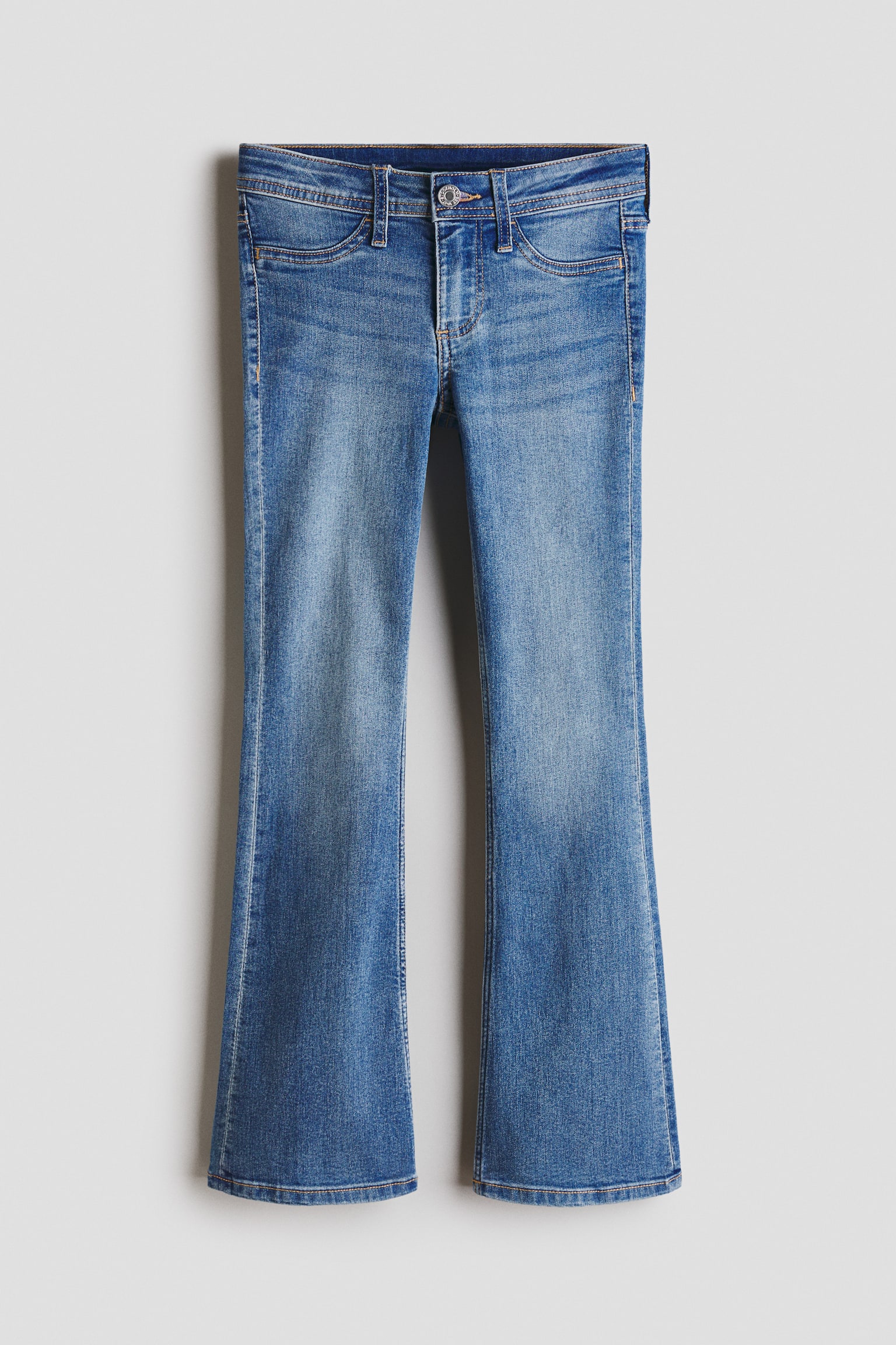 Flared Leg Low Jeans - Denim blue/Denim black/Denim gray - 1