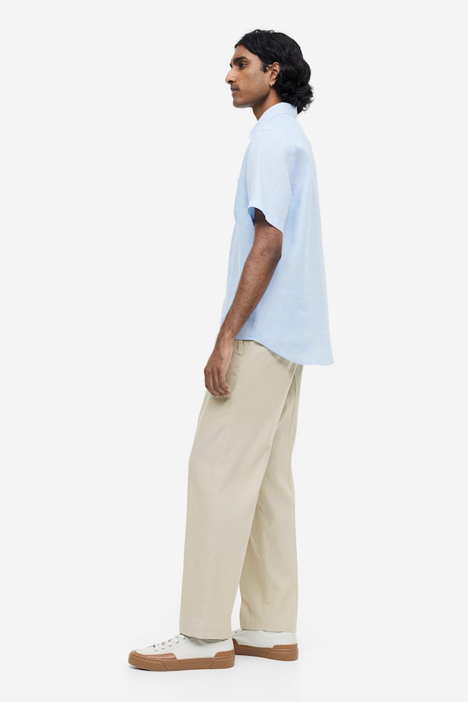 Regular Fit Linen-mix trousers - Light beige/Light green-beige/Light grey/White/dc/dc - 5
