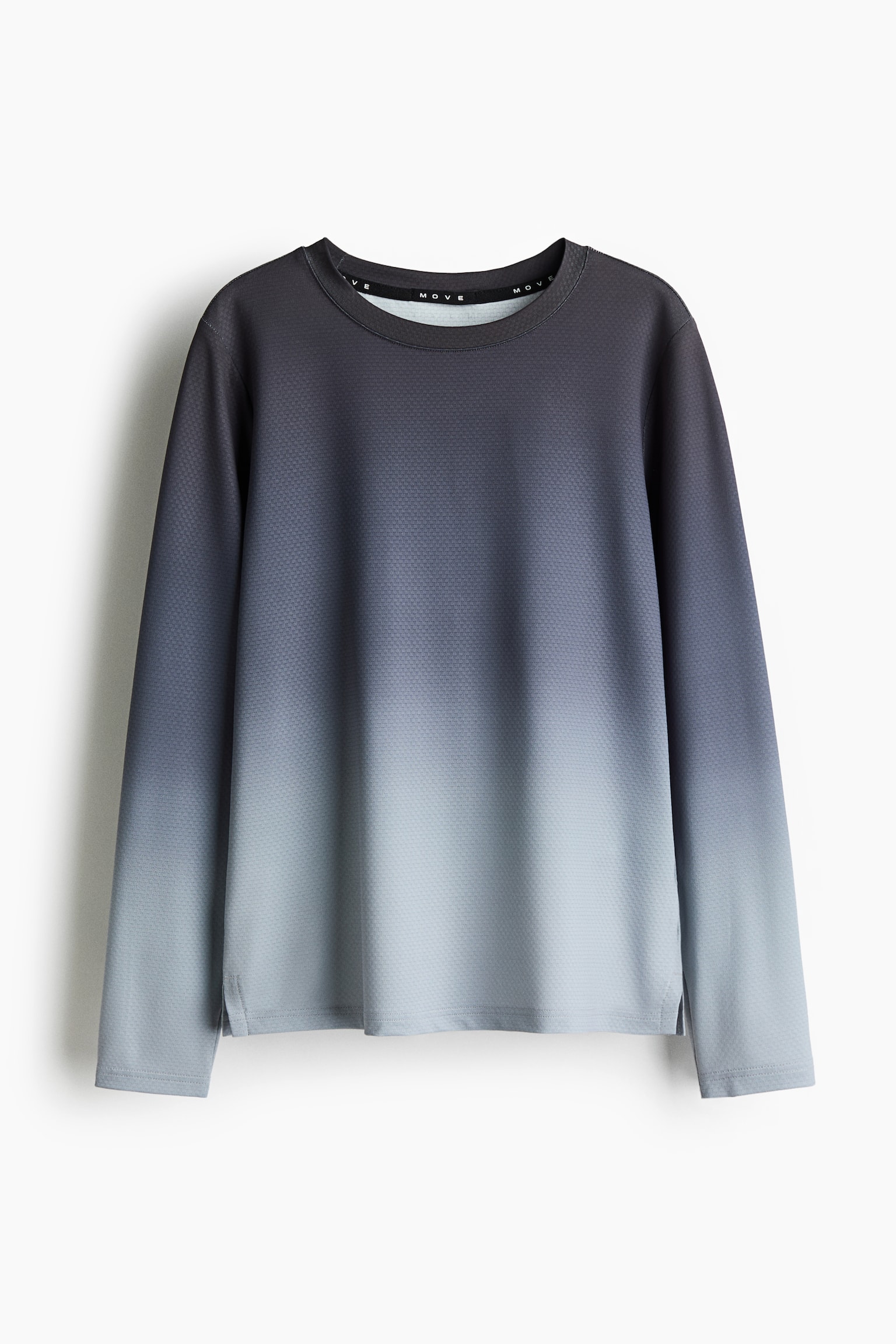 Long-Sleeved Sports Shirt with DryMove™ - Gray/gradient/Teal/patterned