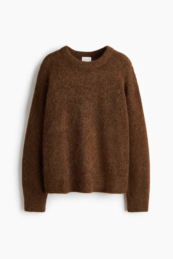 Женские свитеры H&M Oversized Alpaca-Blend Sweater