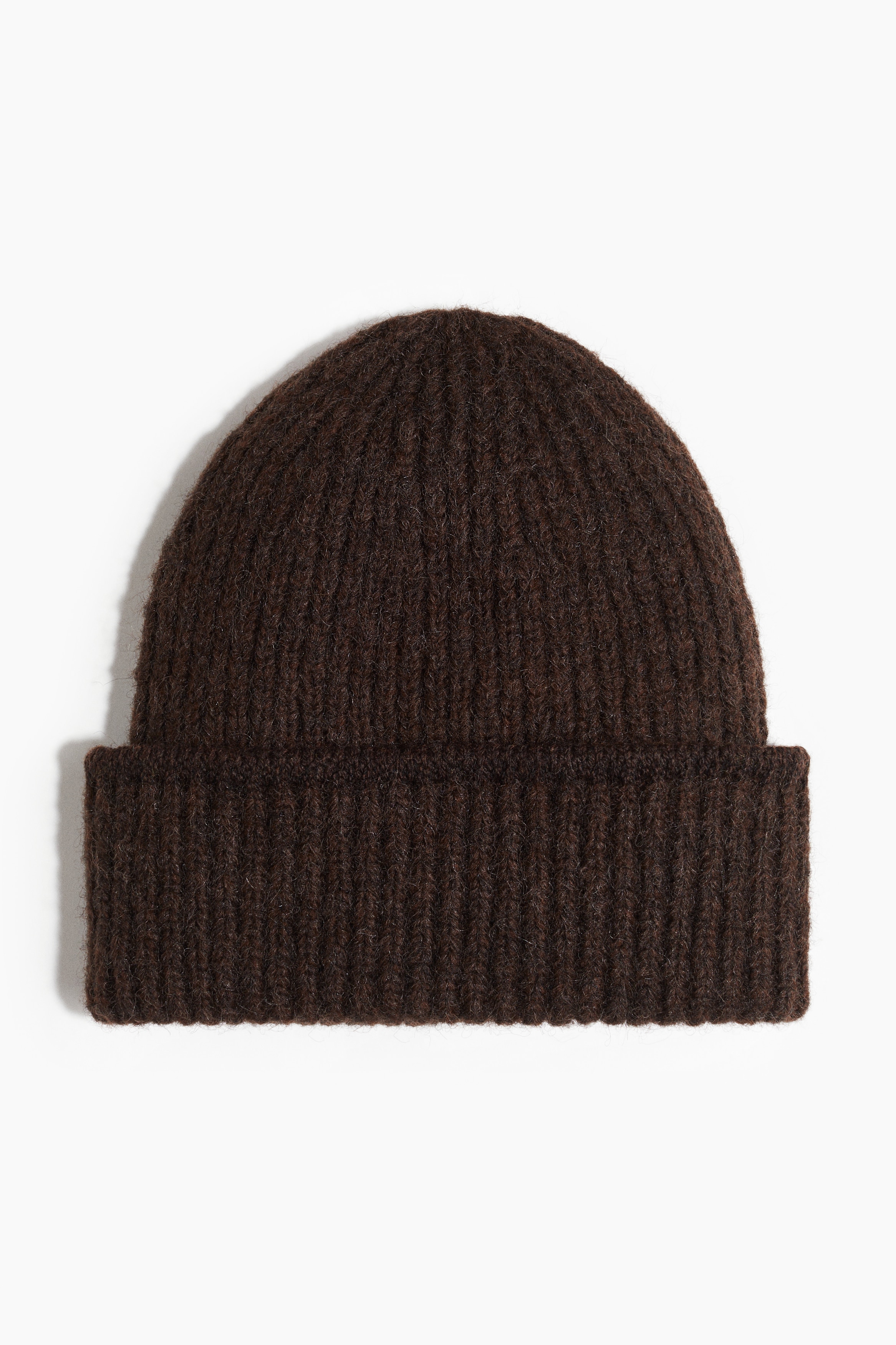 Soft-brushed beanie - Brown/Black/Cream