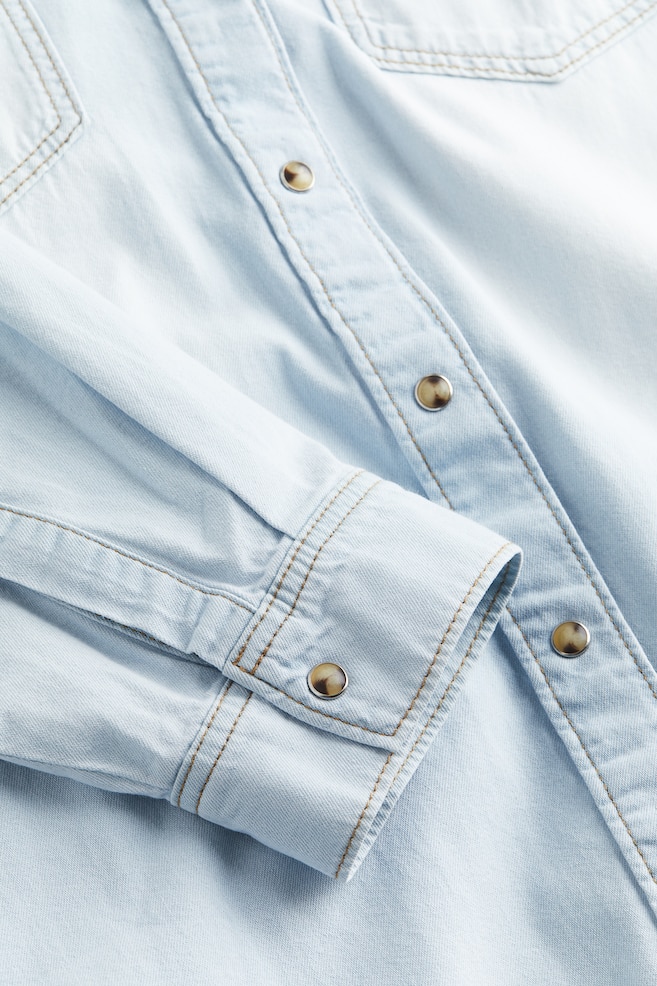 Denim shirt - Pale denim blue/Denim blue - 3