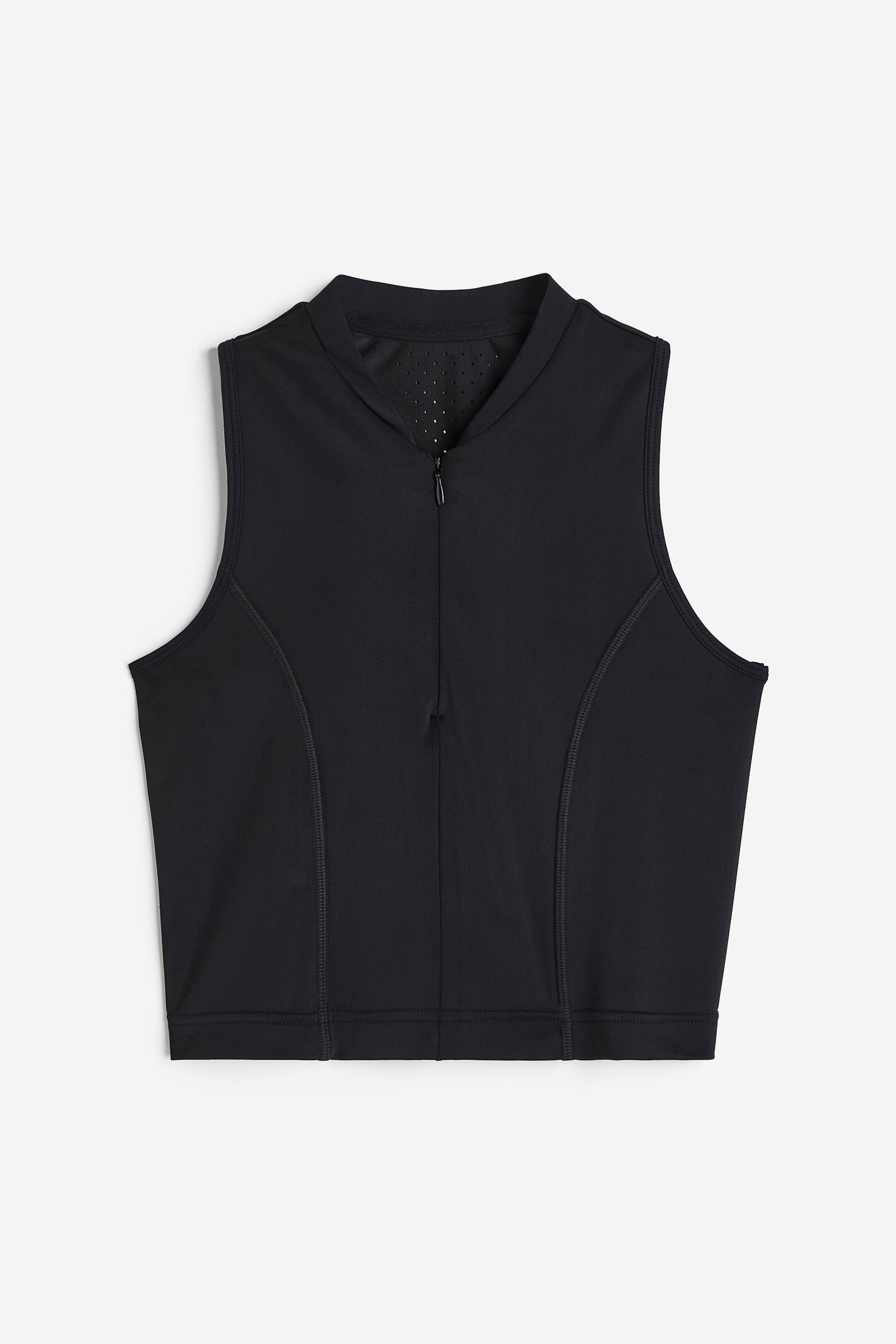 Xem ảnh lớn hơn: Áo thể thao lửng vải DryMove™ - Màu đen - Ladies | H&M VN 1