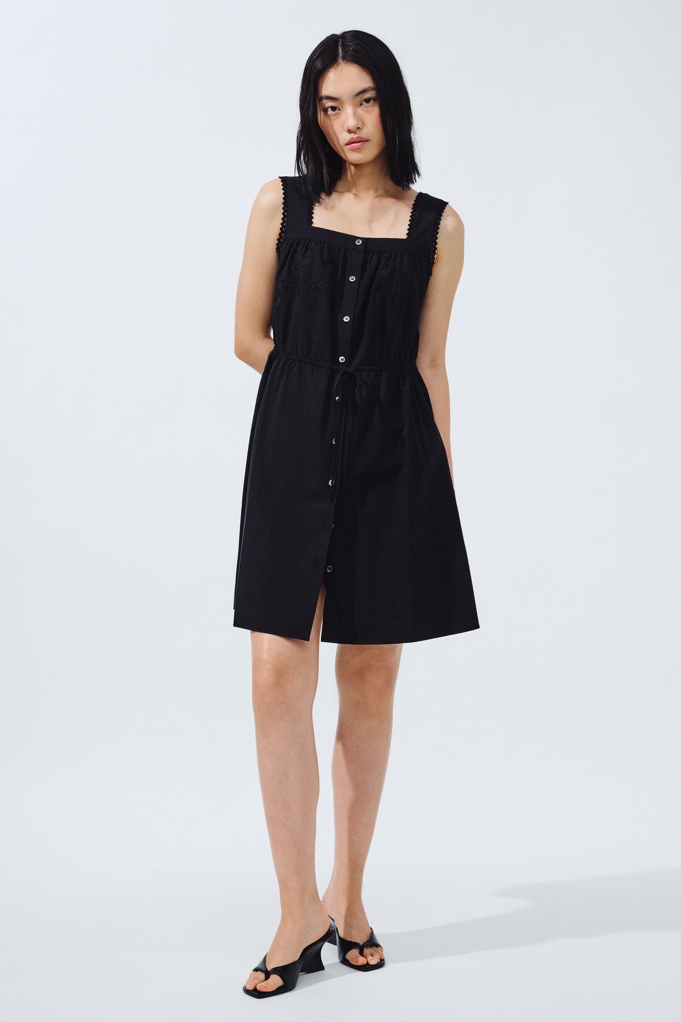 princess polly baby blue dress H&M Black Sleeveless Mini Dress S (4-6) main image 0