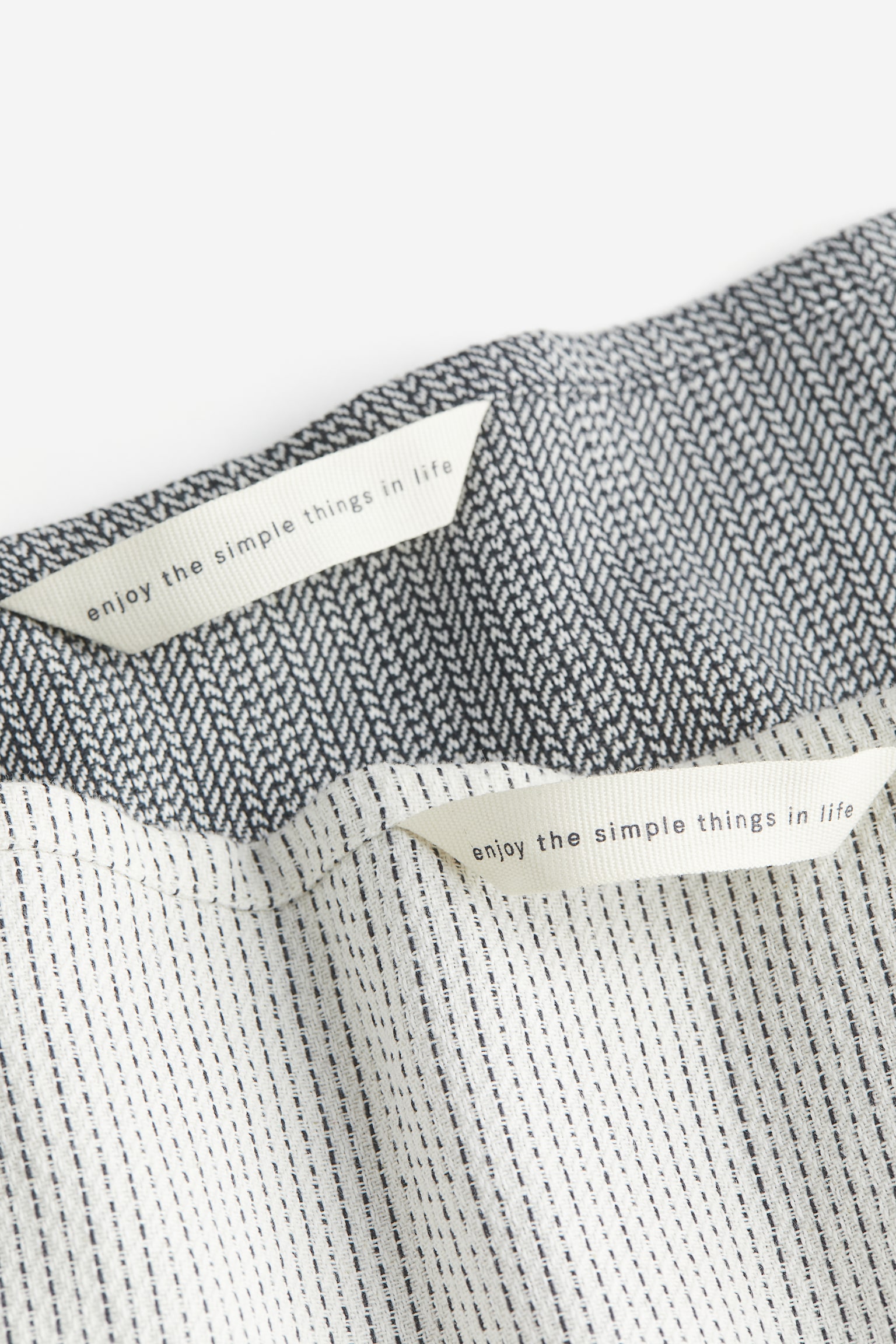 2-pack cotton tea towels - White/Dark grey - 2