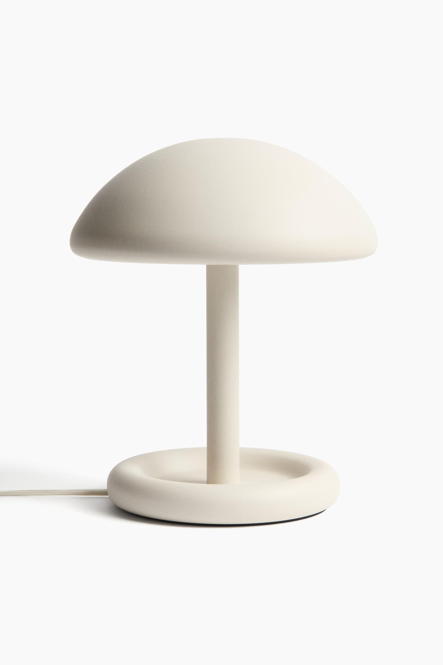 Bordlampe i metal - Lys beige/Sølv