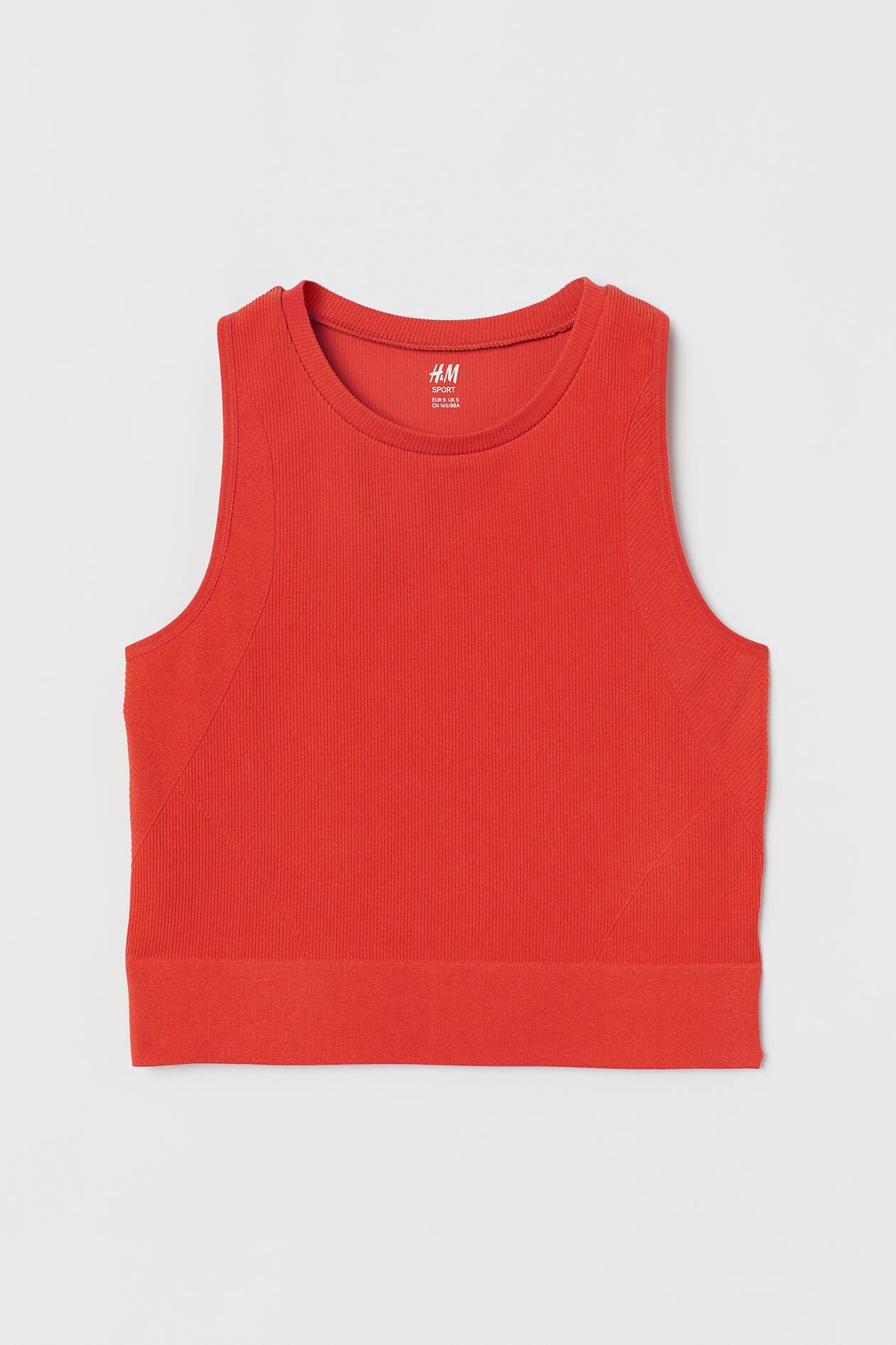 Seamless Sports Top - Dark orange - Ladies | H&M US