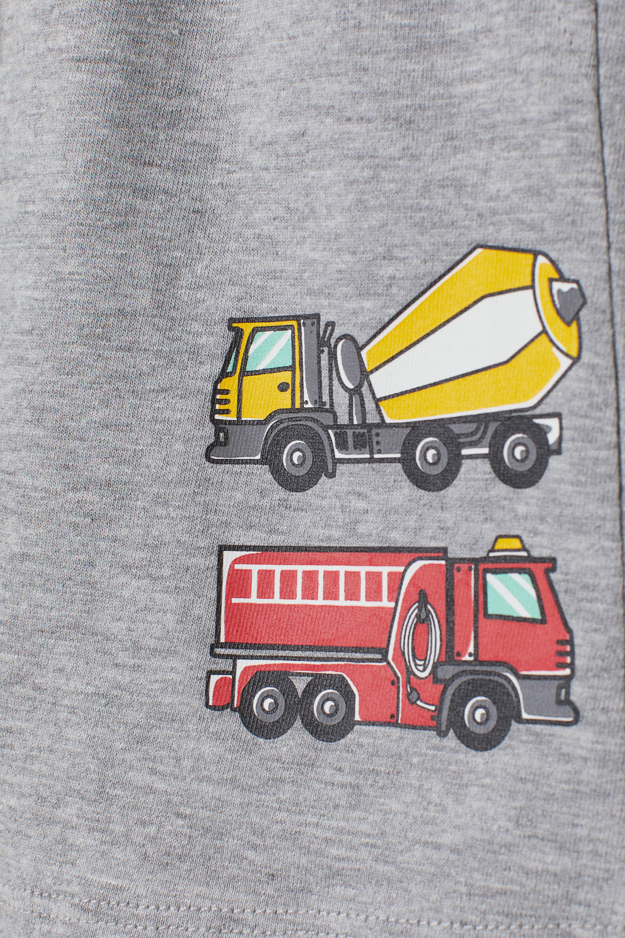 Größeres Bild ansehen: Jerseyshorts - Grau/Fahrzeuge - Kids | H&M DE 2