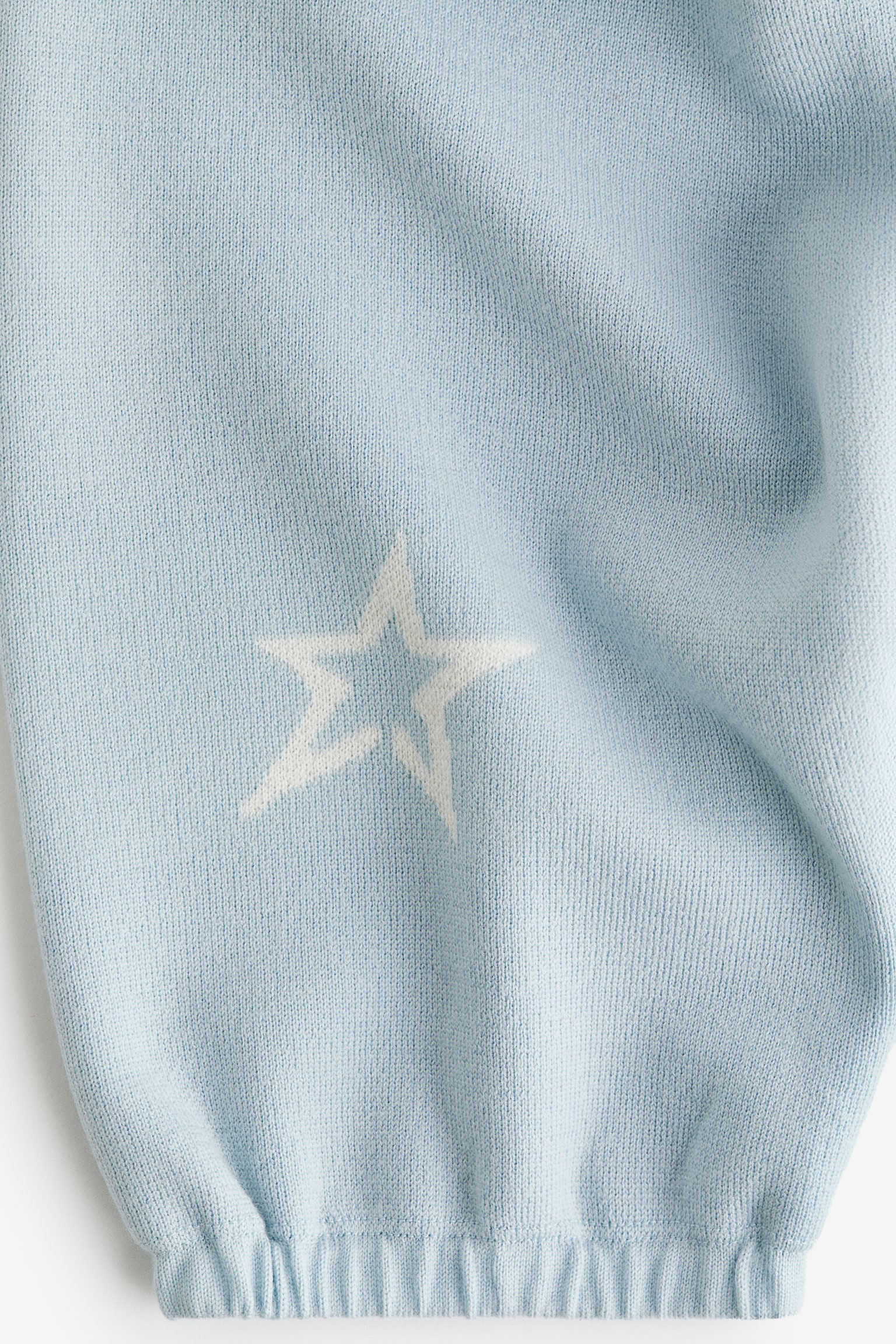Fine-knit merino wool joggers - Light blue - 5