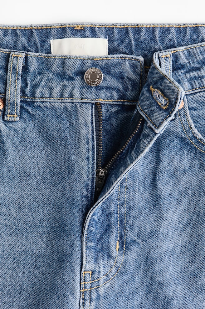 Mom Slim Fit High Waist Ankle Jeans - Blu denim/Blu denim chiaro/Blu denim scuro/Blu denim scuro/Bianco - 5