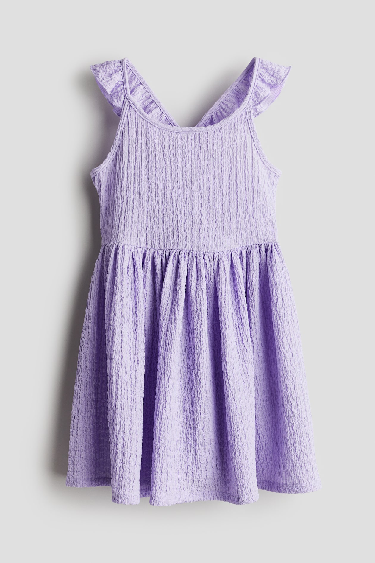 Lilac Flounce-trimmed Jersey Dress for kids | H&M US