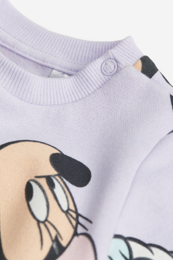 2-piece sweatshirt set - Light purple/Minnie Mouse/White/Minnie Mouse/Light grey marl/Minnie Mouse/Lilac/LEGO DUPLO/dc - 3