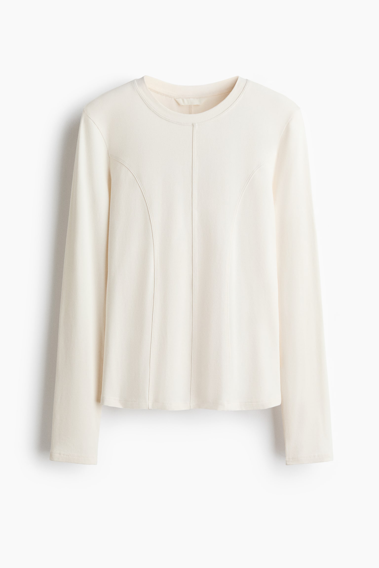 Long-sleeved jersey top - Bianco/Nero/Viola scuro