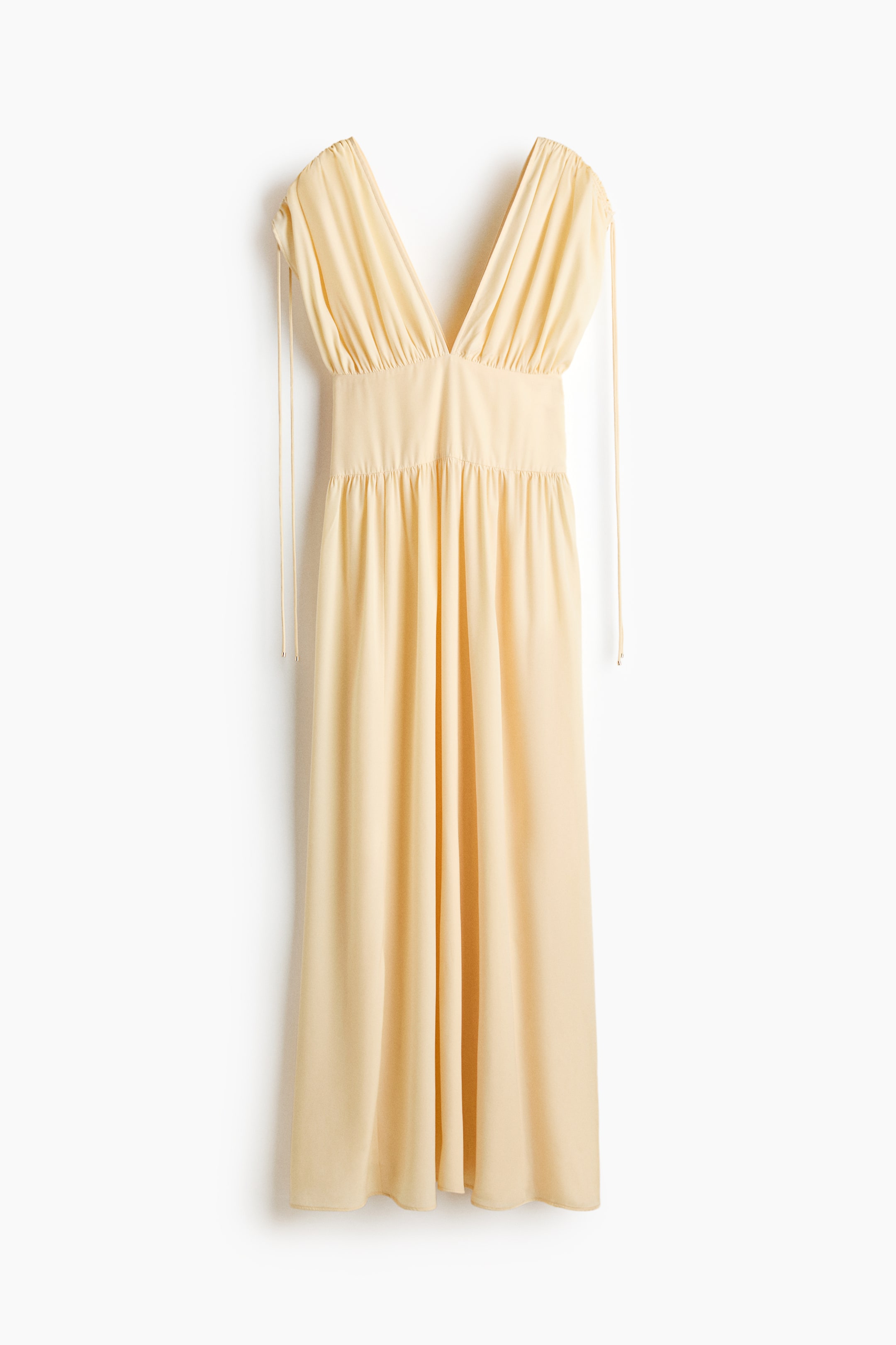 View larger image: Draped drawstring-detail dress - Yellow - Ladies | H&M IN 1