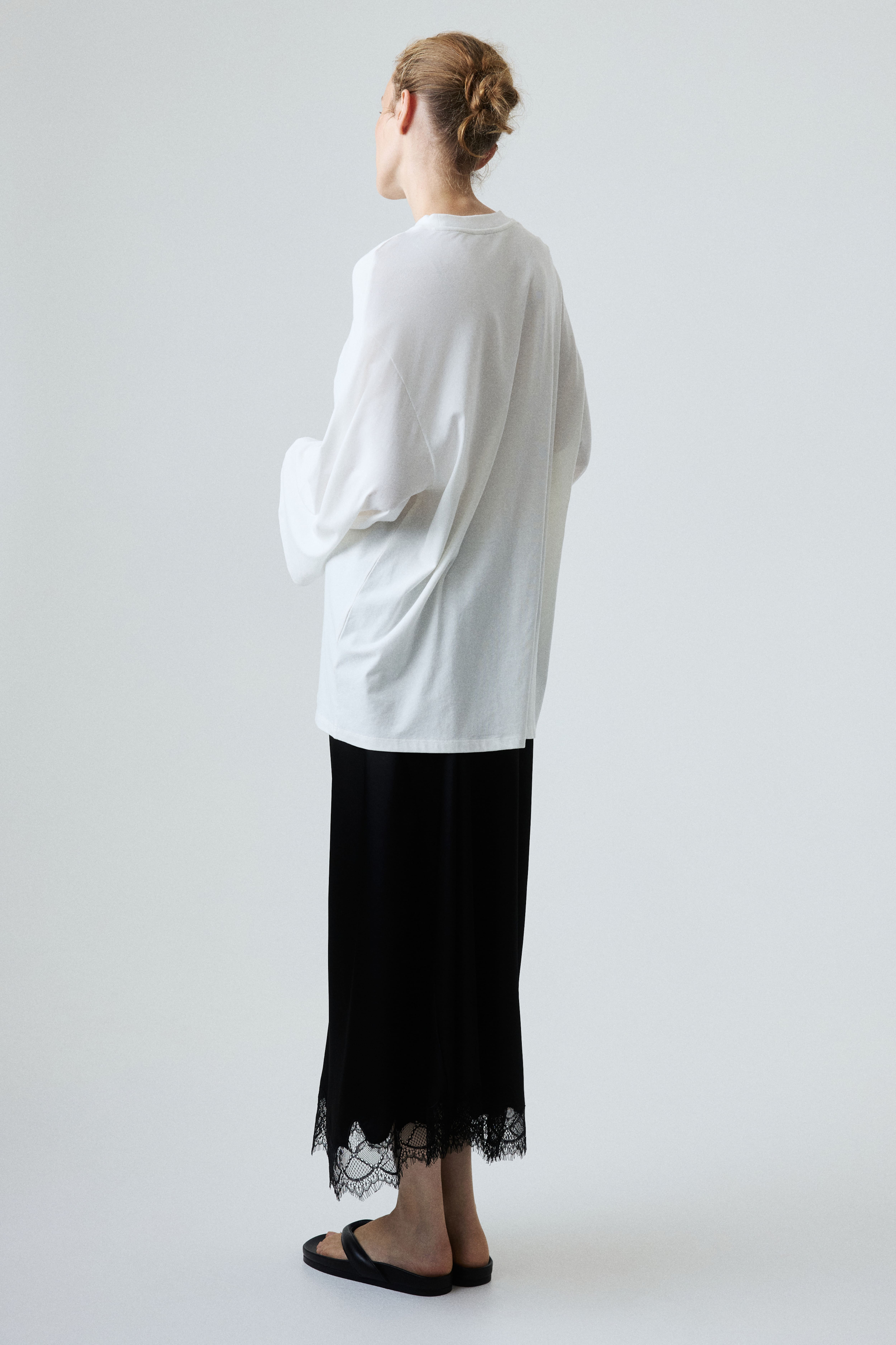 MAMA Lace-Trimmed Slip Skirt