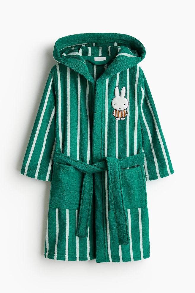 Appliquéd dressing gown - Green/Miffy/Yellow/Miffy - 1