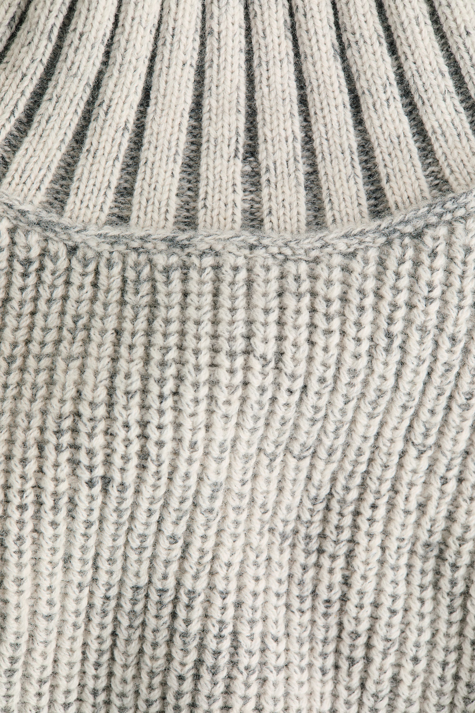 Женский свитер H&M Wool Mock Turtleneck, цвет: Светлый серо-коричневый — фото 2