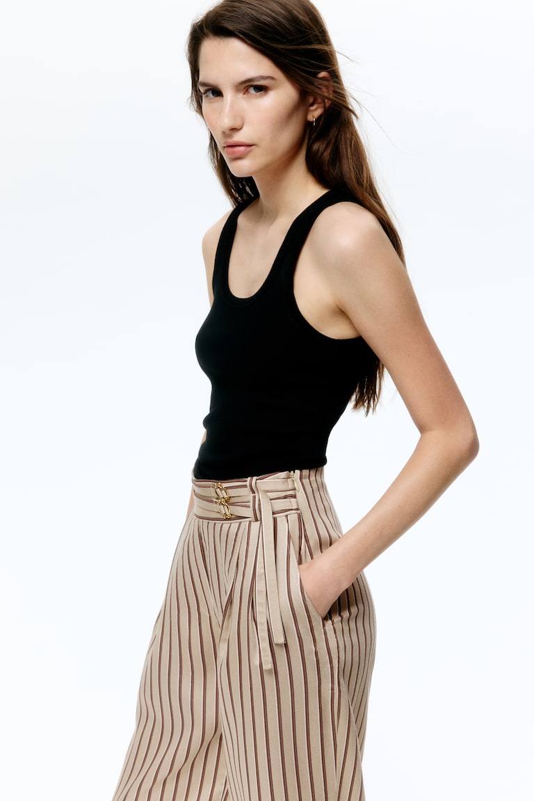 Pantalone od mešavine viskoze s kaišem