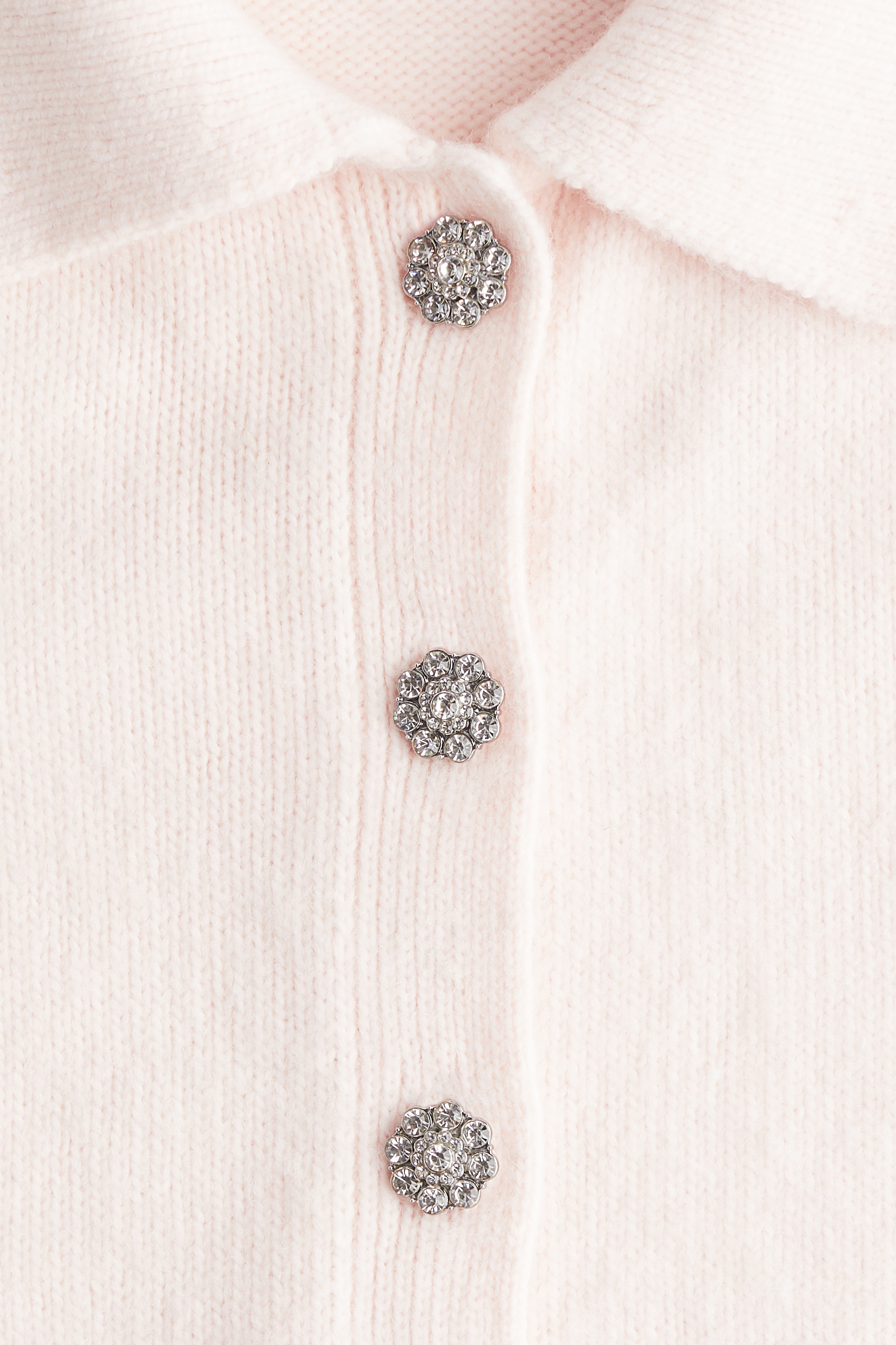 Short-sleeved collared cardigan