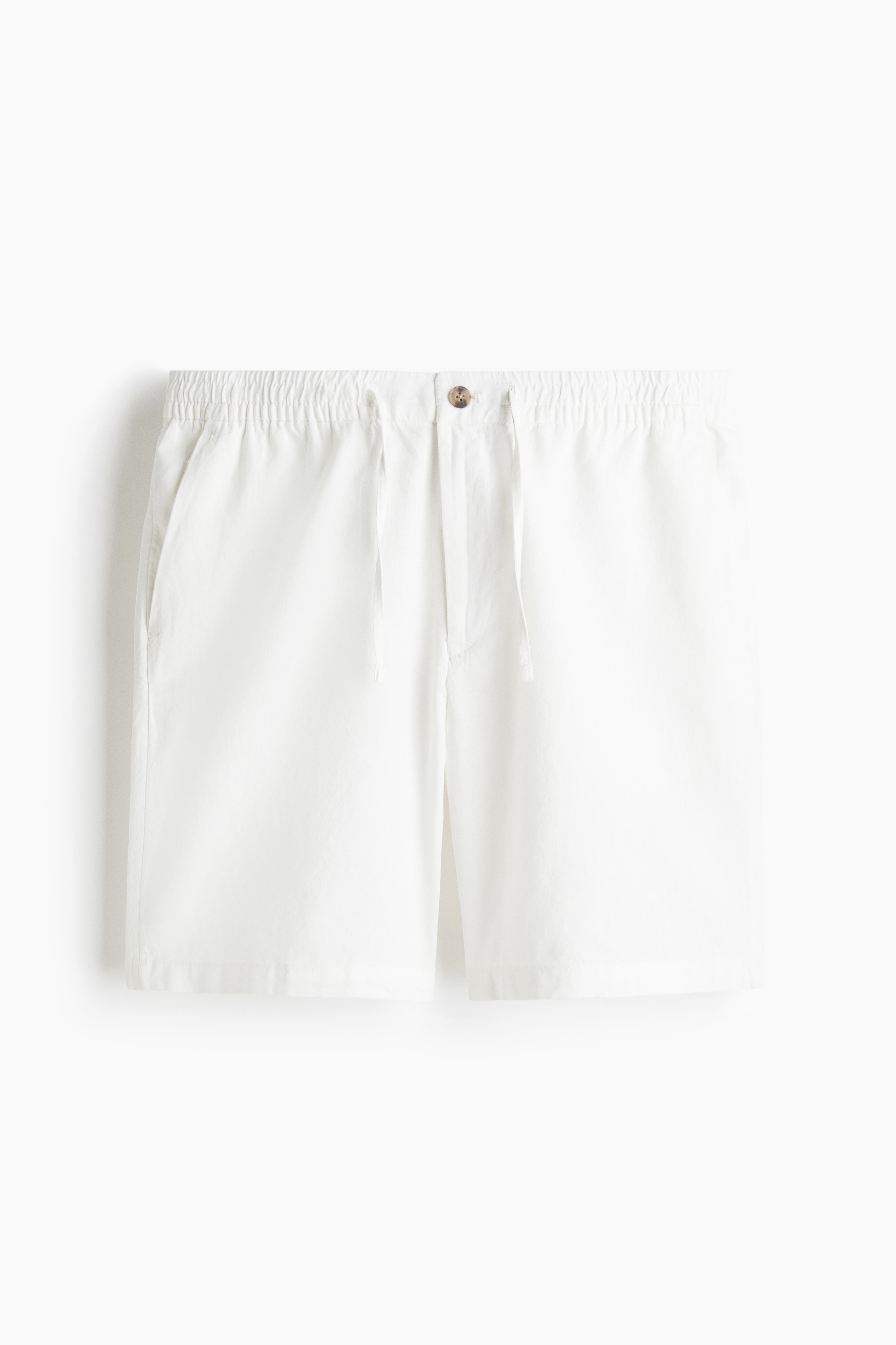 Regular Fit Linen-blend shorts - White/Beige/Brown/Black