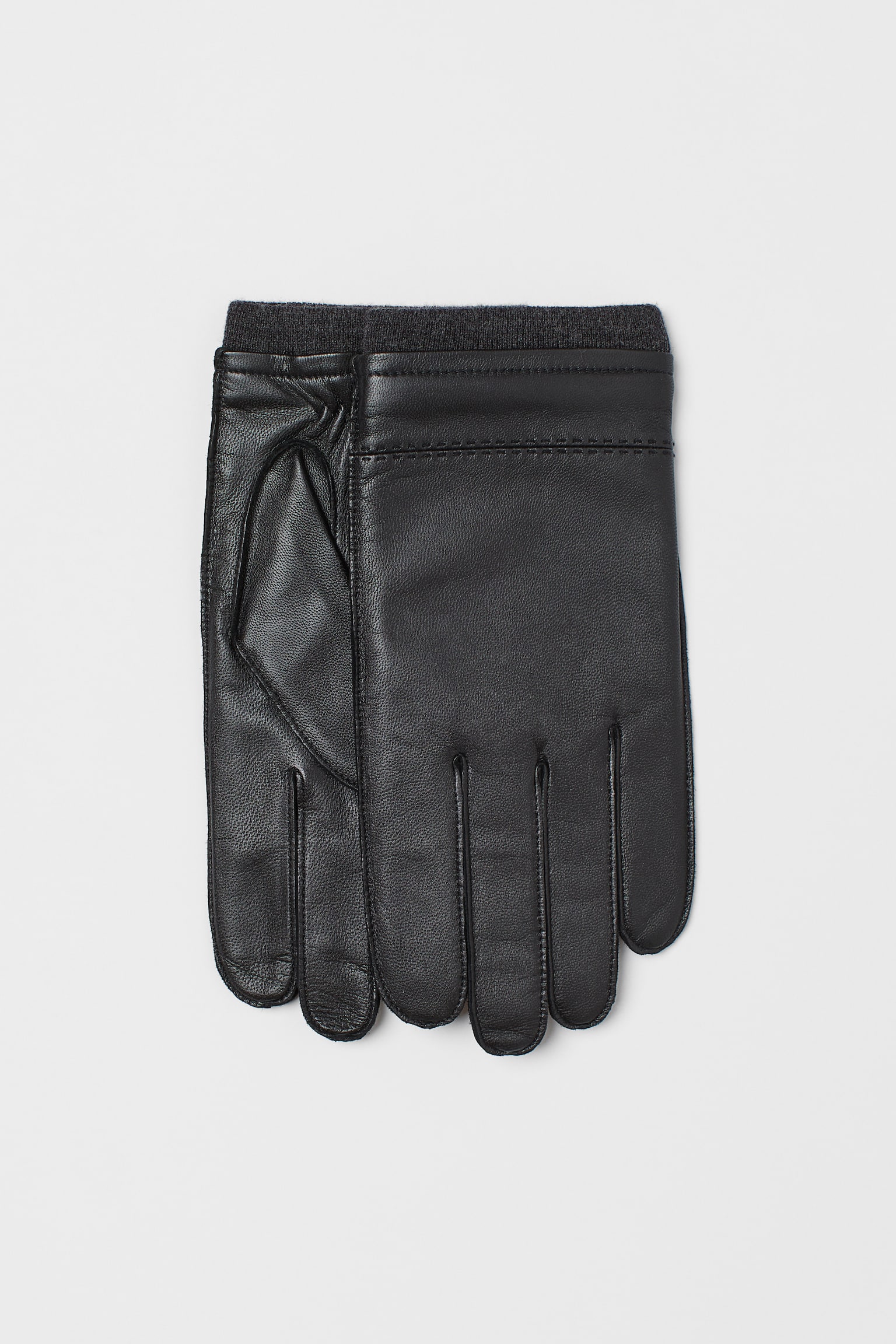 Leather gloves - Black - 1