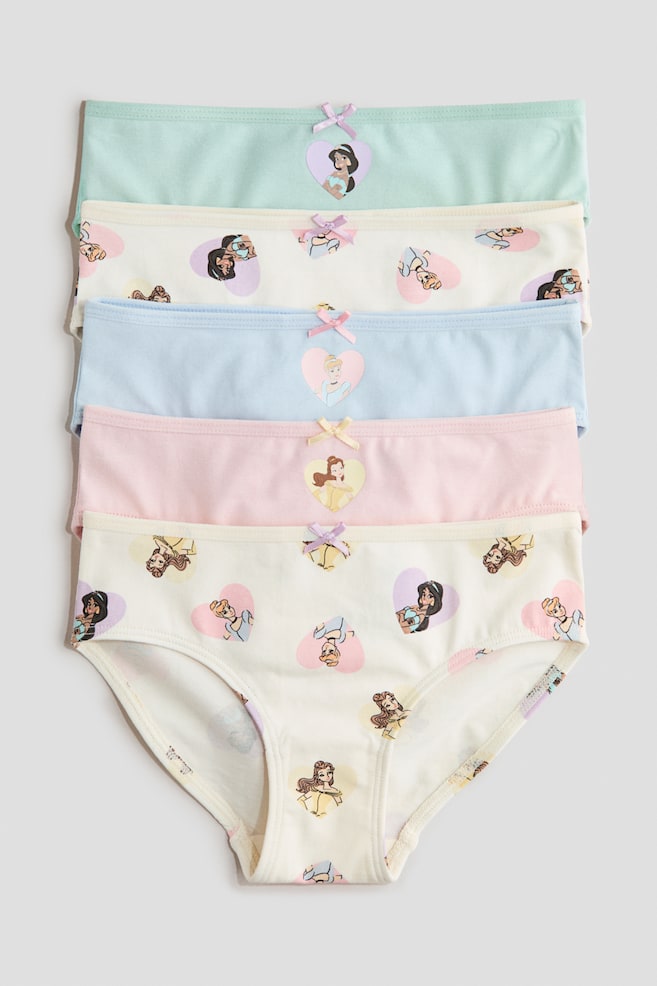 5-pack printed cotton briefs - Light pink/Disney Princesses/Light blue/Lilo & Stitch/Light blue/Hello Kitty - 1