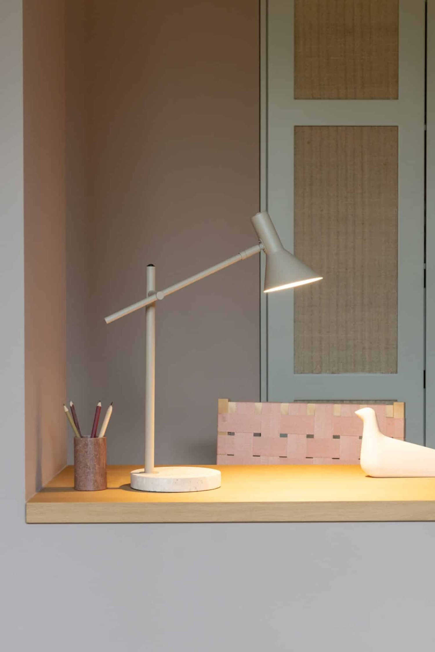 Izmir Bordlampe - Sand/Bordeaux