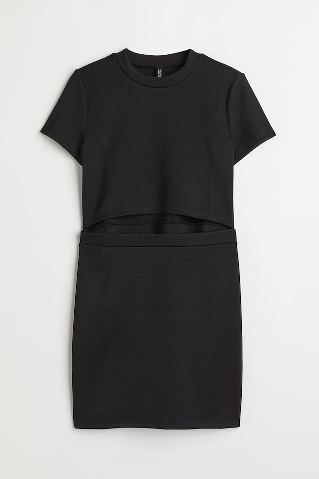 H&M+ Vestido cut-out - Negro - 1