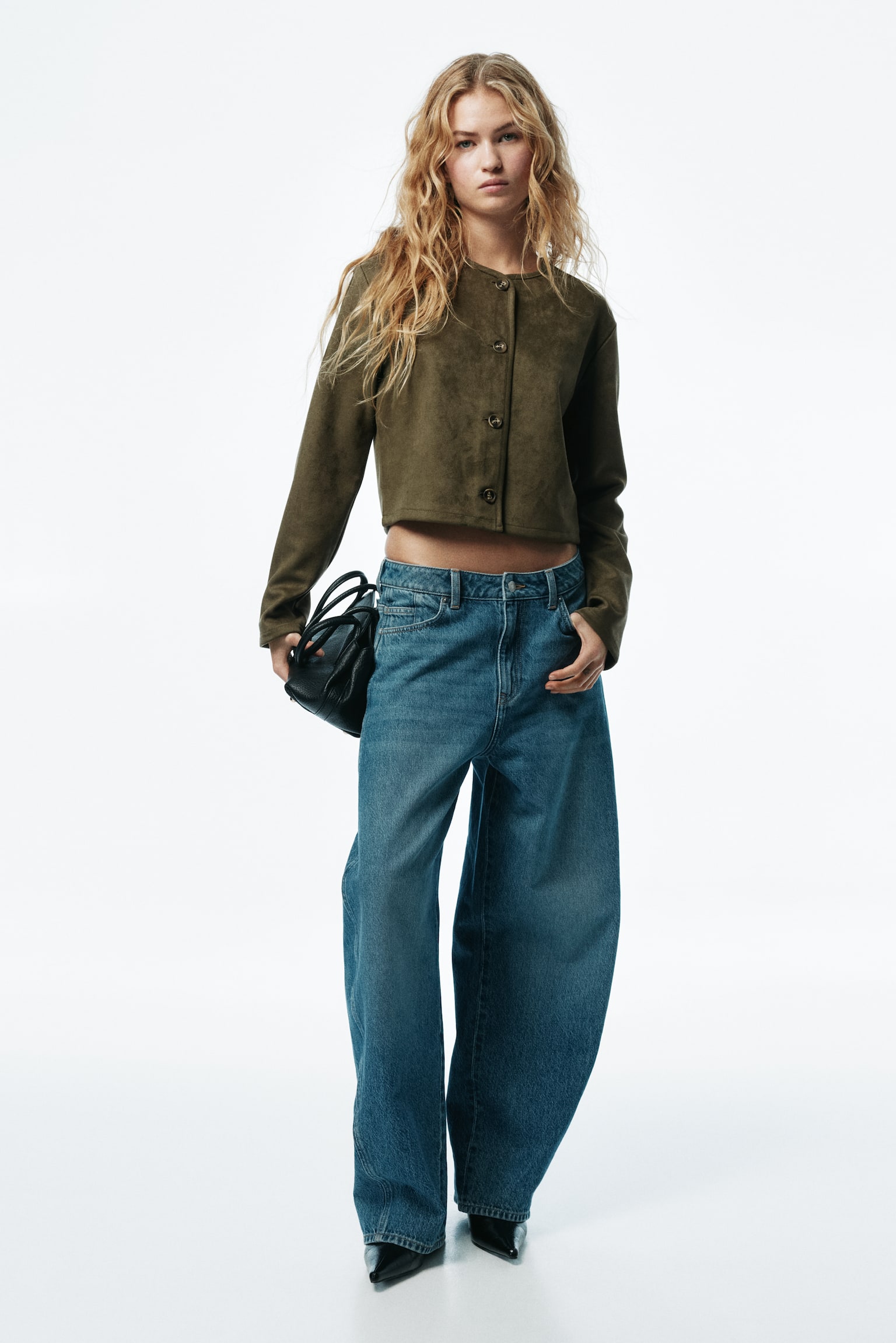 Cardigan - Dark khaki green - 1