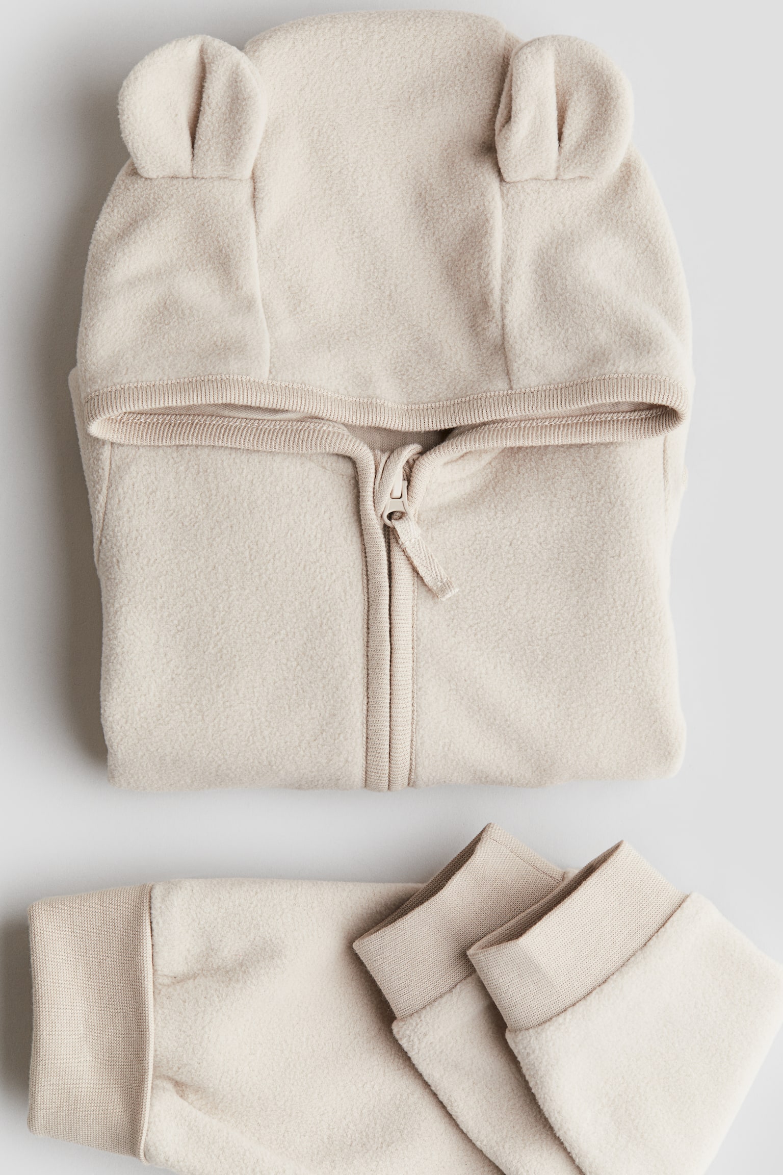 2-piece fleece set - Light beige - 2