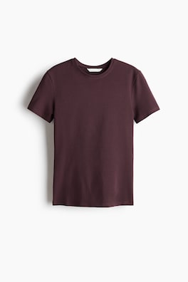Figurnära T-shirt i bomullsmix