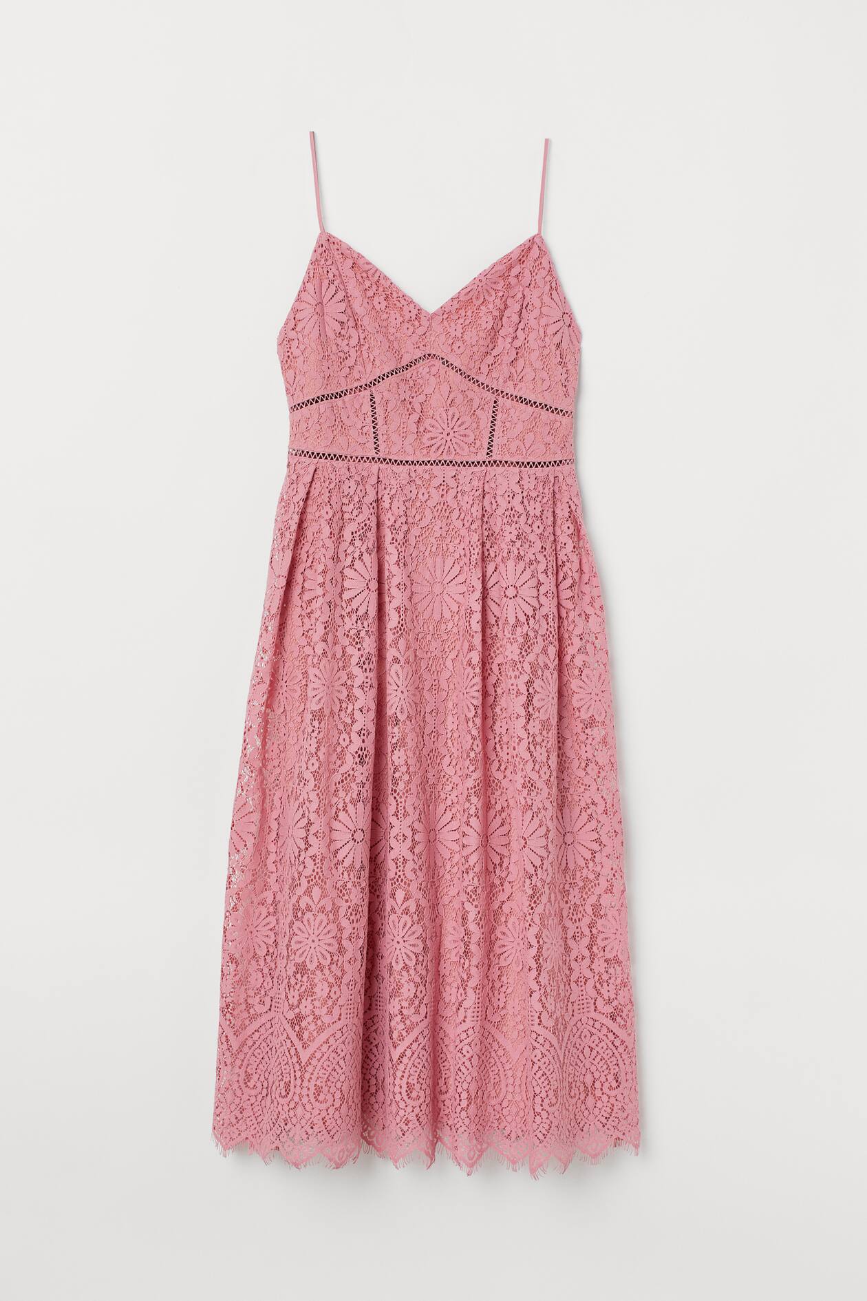 Lace Dress - V-neck - Sleeveless - Pink - Ladies | H&M US