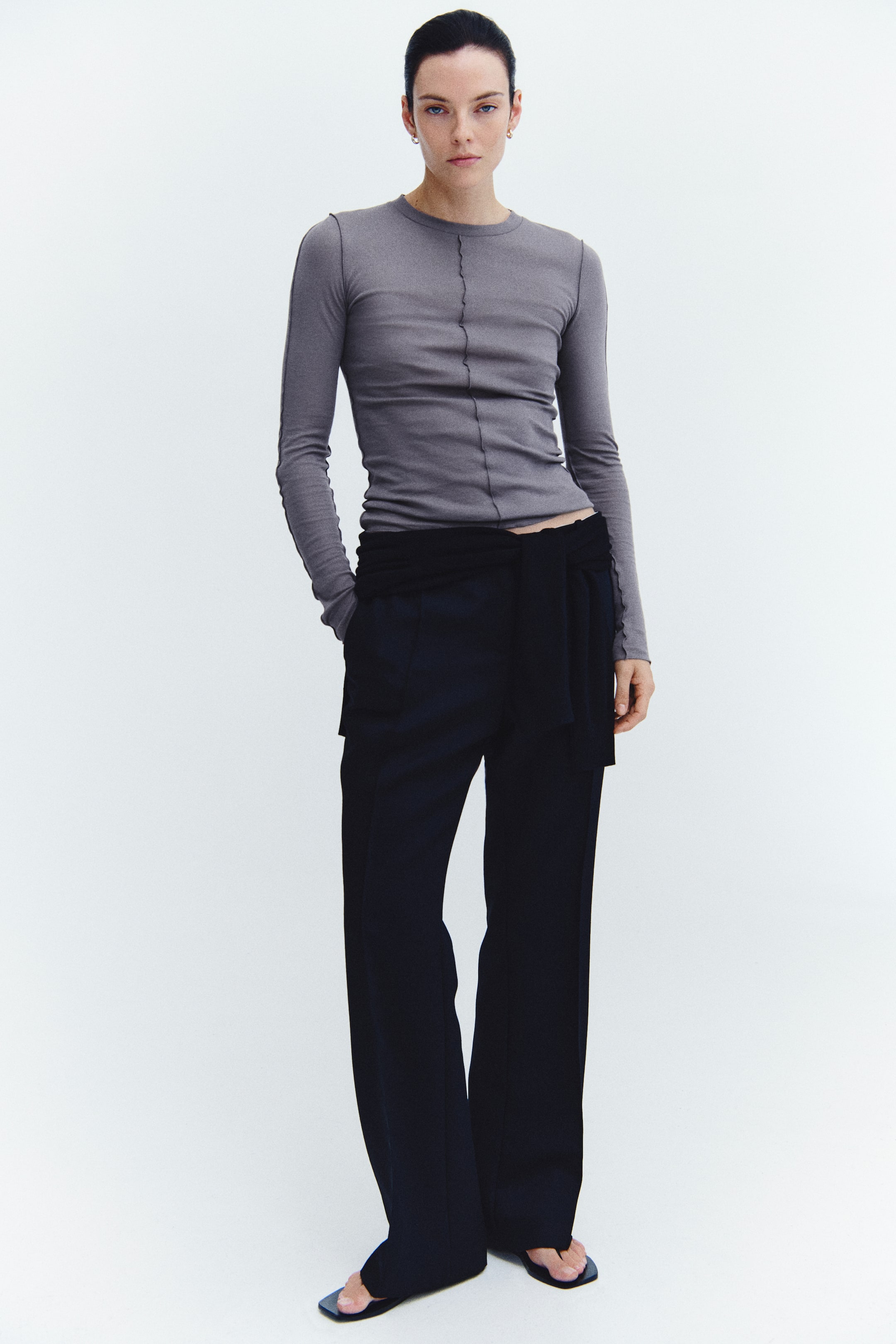 Long-Sleeved Pima Cotton Top