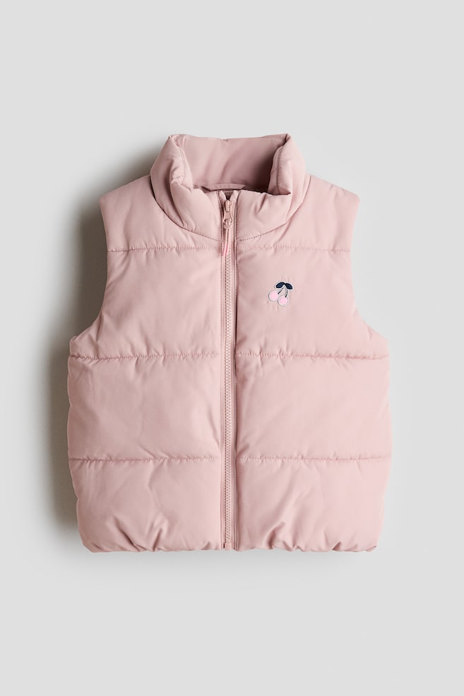 Puffer gilet - Old rose/Light beige/Floral - 1