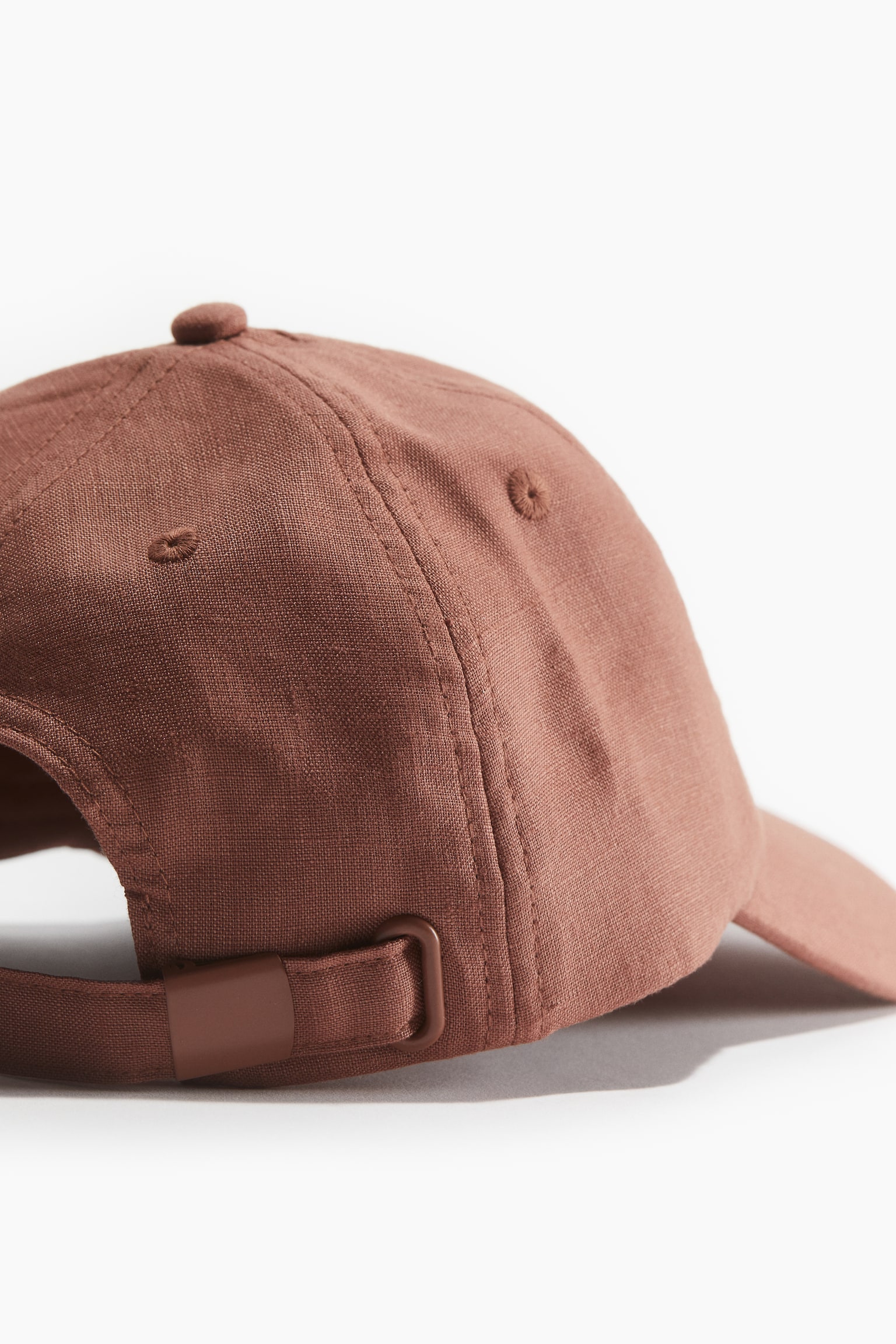 Linen cap - Rust red/Light beige/Light khaki green - 2