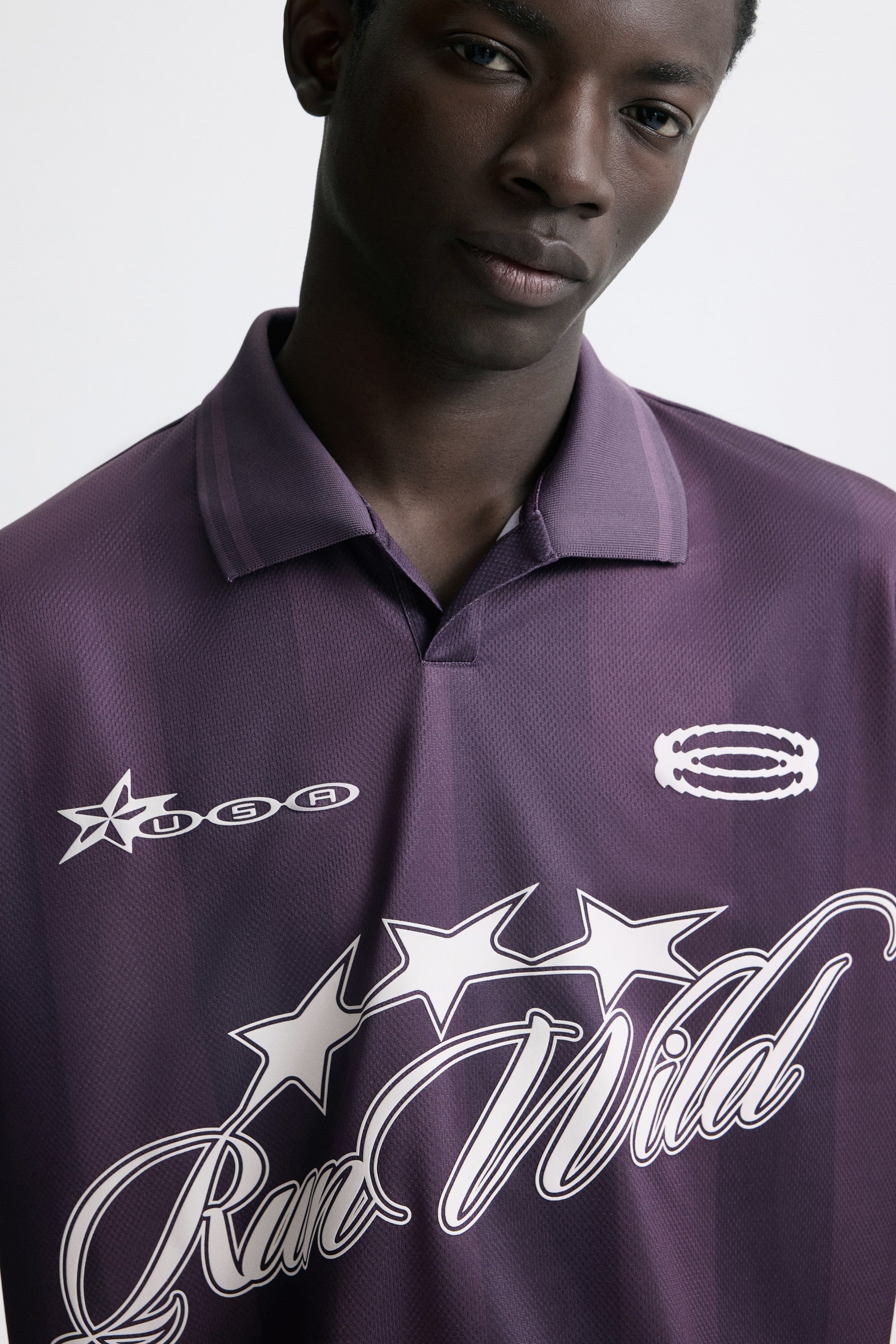 View larger image: Loose-Fit Soccer Shirt - Dark purple/Run Wild - Men | H&M US 2