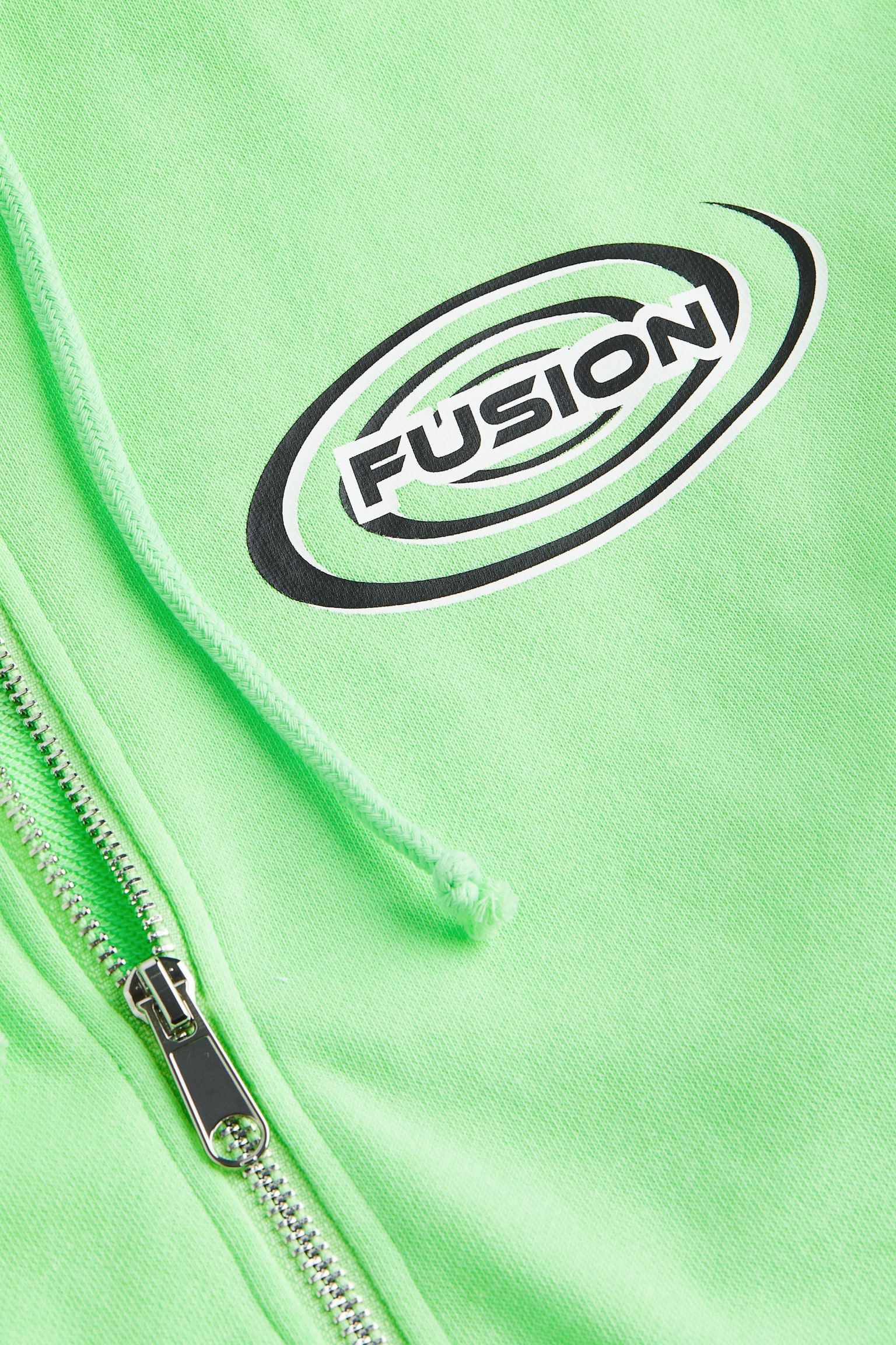 Oversized printed zip-through hoodie - Light green/Fusion/Light blue/True Love - 3